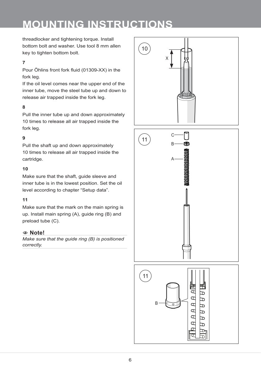 สปริงโช้คหน้า Ohlins FKS203 For Yamaha MT-03 2016-2019
