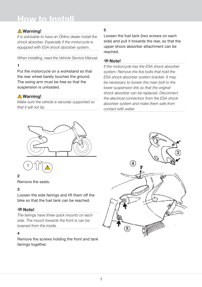 โช๊คหลังแต่ง Ohlins BM677 For BMW R 1200 GS ปี 2004-2012