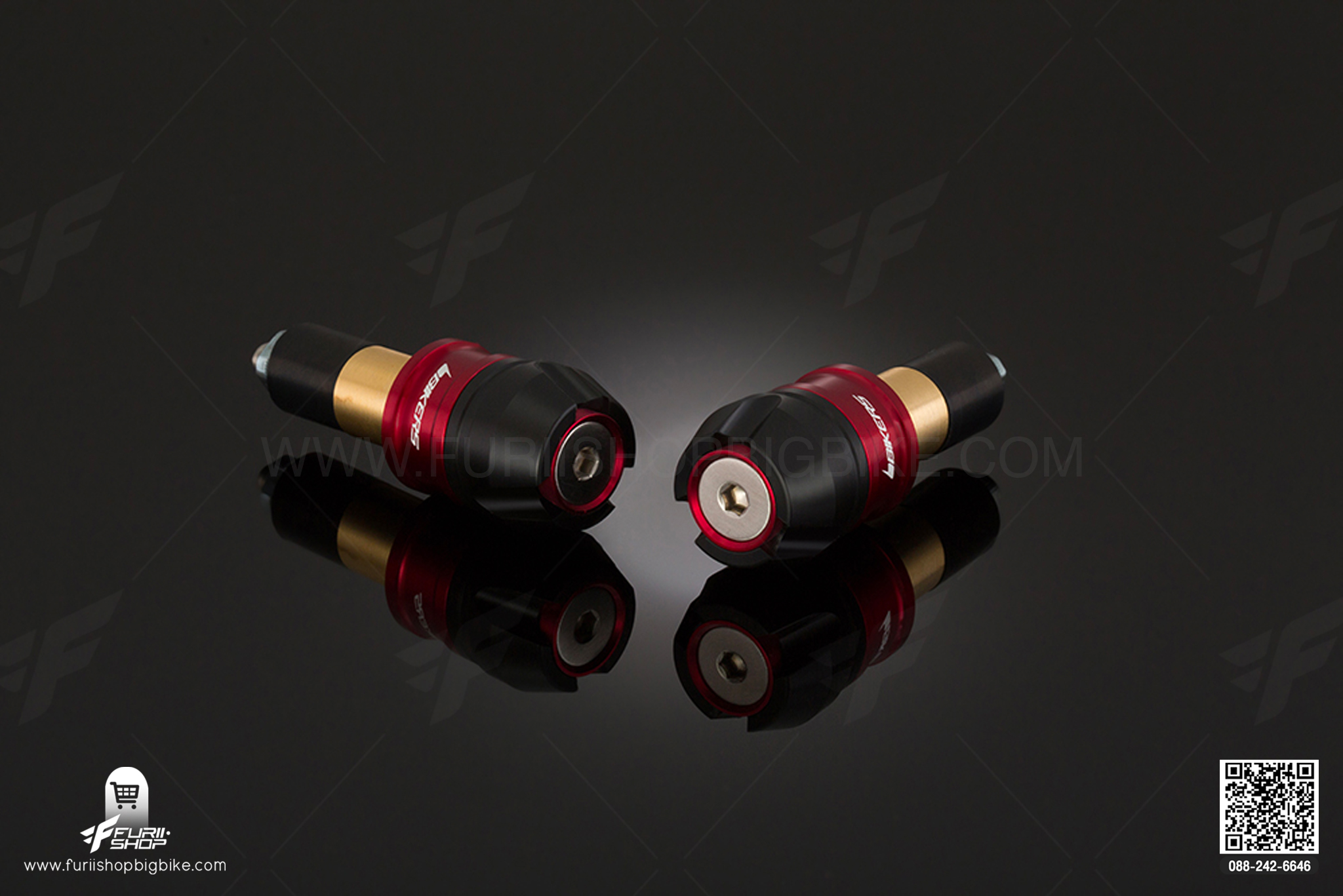 แฮนด์บาร์ Handle Bar Caps (used with BIKERS Handle Bar) Bikers Ninja650, Z650, Versys650 2015-2019