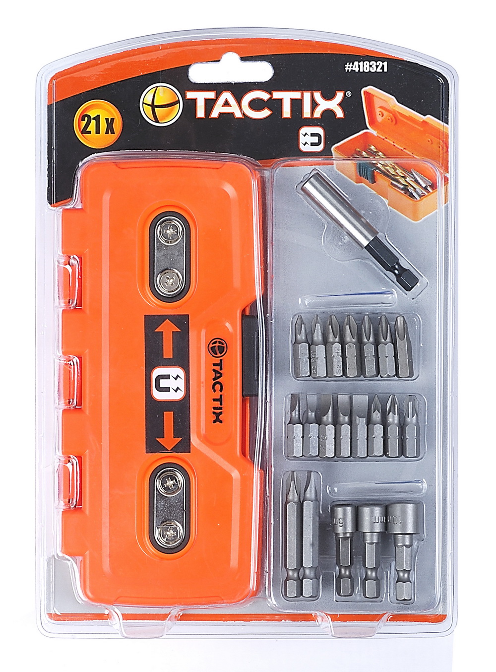 ชุดเครื่องมือไขควงบล็อก ในกล่องแม่เหล็ก 418321 TACTIX