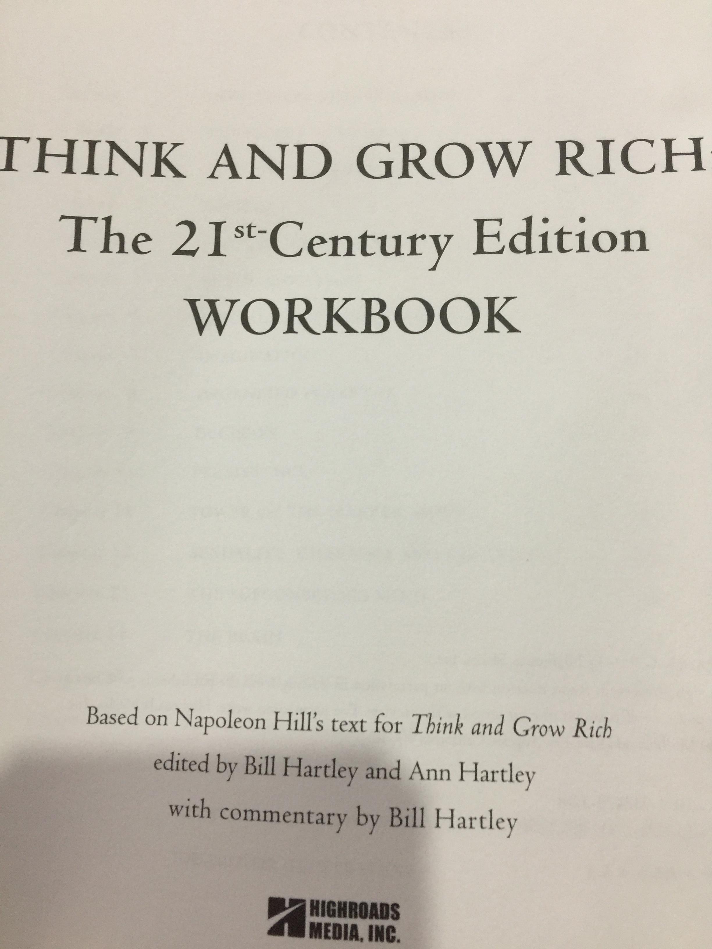 THINK & GROW RICH WORKBOOK ผู้เขียน Napoleon Hill 0 กก.
