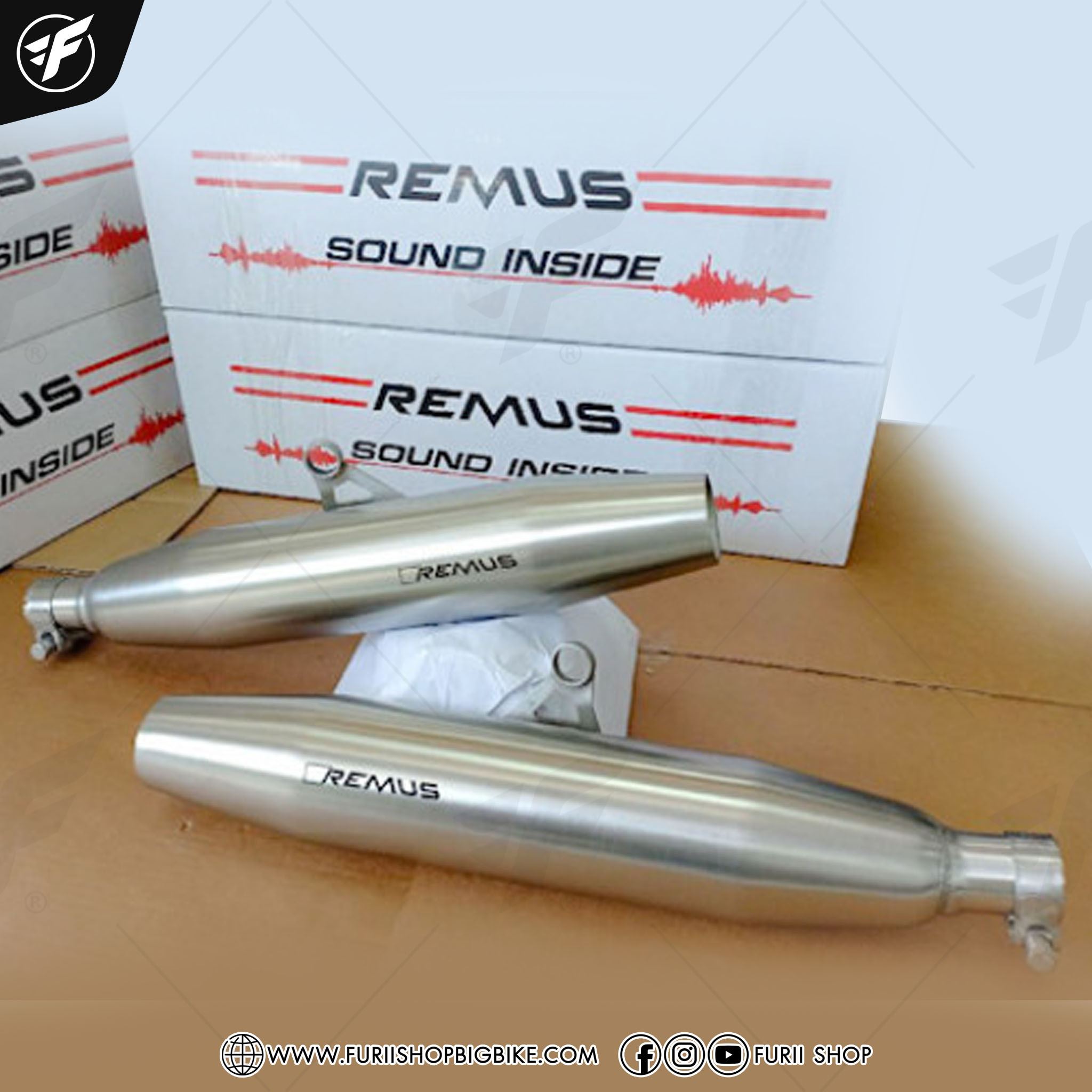 ท่อ REMUS SLIP ON MATT FOR Triumph Thruxton R