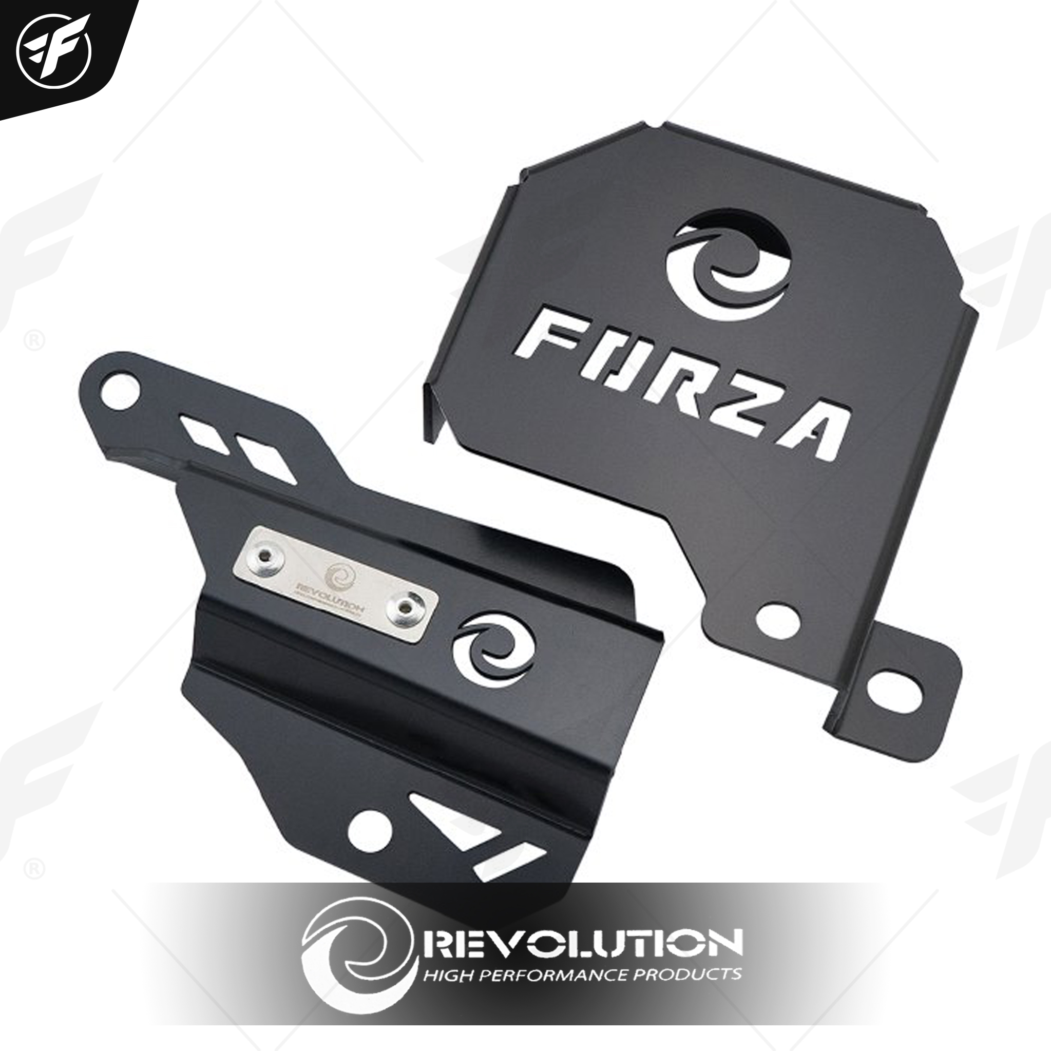 ฝาครอบคอยล์ไฟ+ครอบสายดีส(อลูมิเนียม) REVOLUTION FORZA NEW ปี2018 ดำ