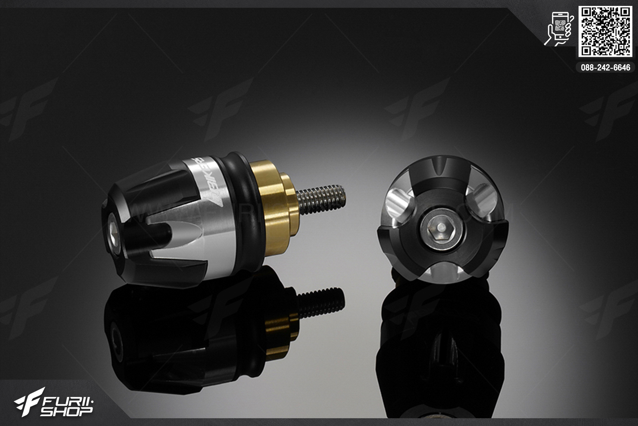 ปลายแฮนด์พร้อมตัวถ่วงน้ำหนัก สำหรับแฮนด์เดิมติดรถ Bikers Honda CBR1000RR (2012-2016)