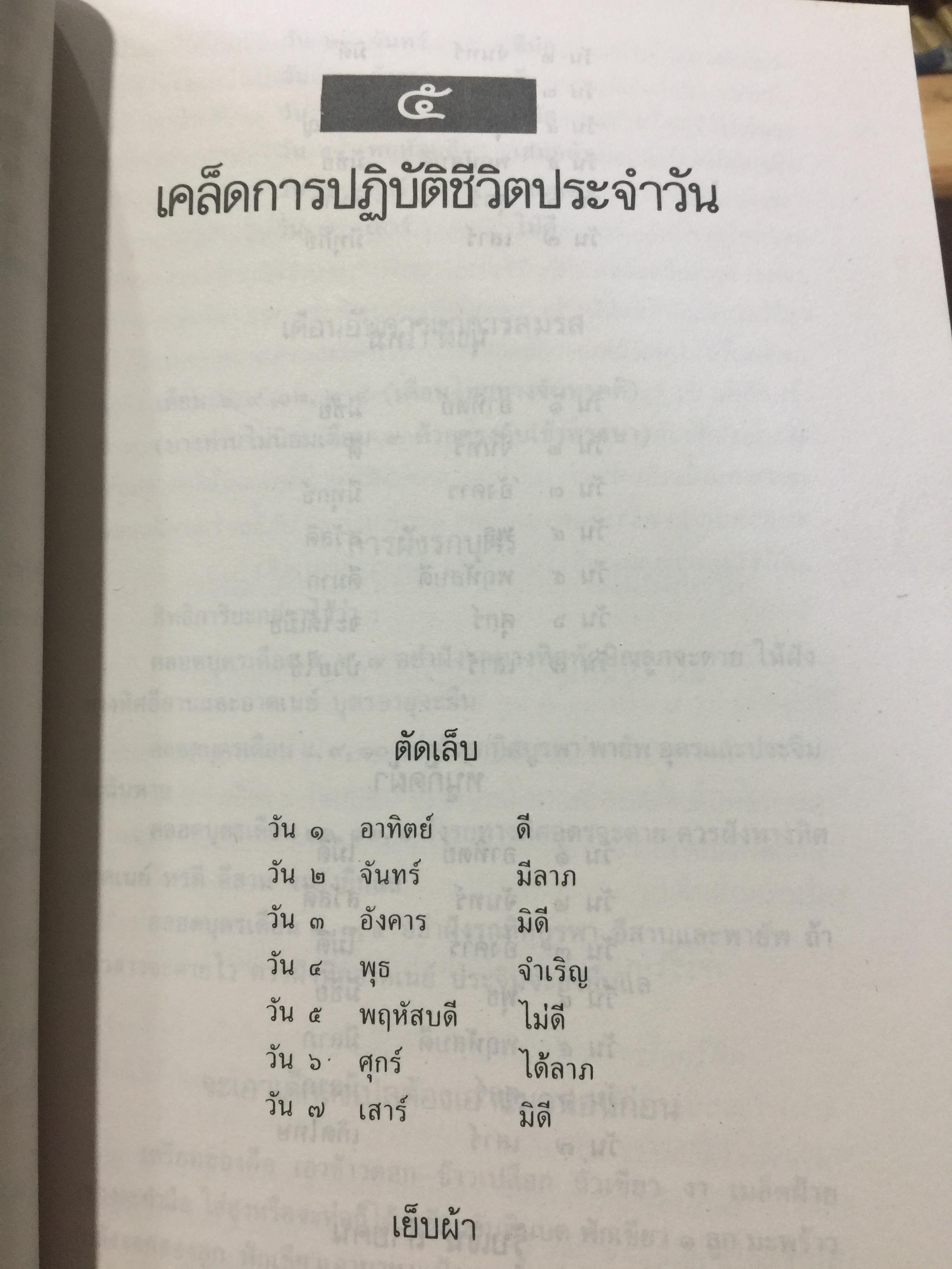 เคล็ด ลาง อาถรรพณ์. ศาสตร์ที่กล่าวถึงสิ่งบอกเหตุ และการแก้เคล็ดต่างฯ. โดย พลูหลวง. 1,009 กรัม