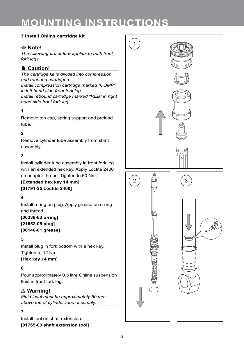 สปริงโช้คหน้า Ohlins FKR112 For Yamaha YZF R6 2008-2015