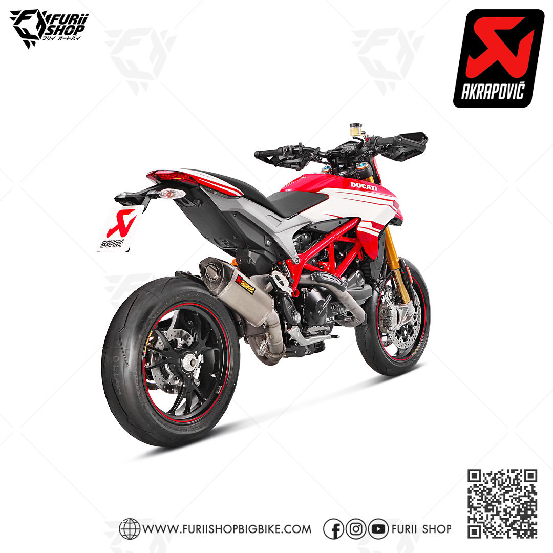 ท่อ AKRAPOVIC - SLIP ON TITANIUM FOR Ducati Hypermotard 821 / 939 2016-2018
