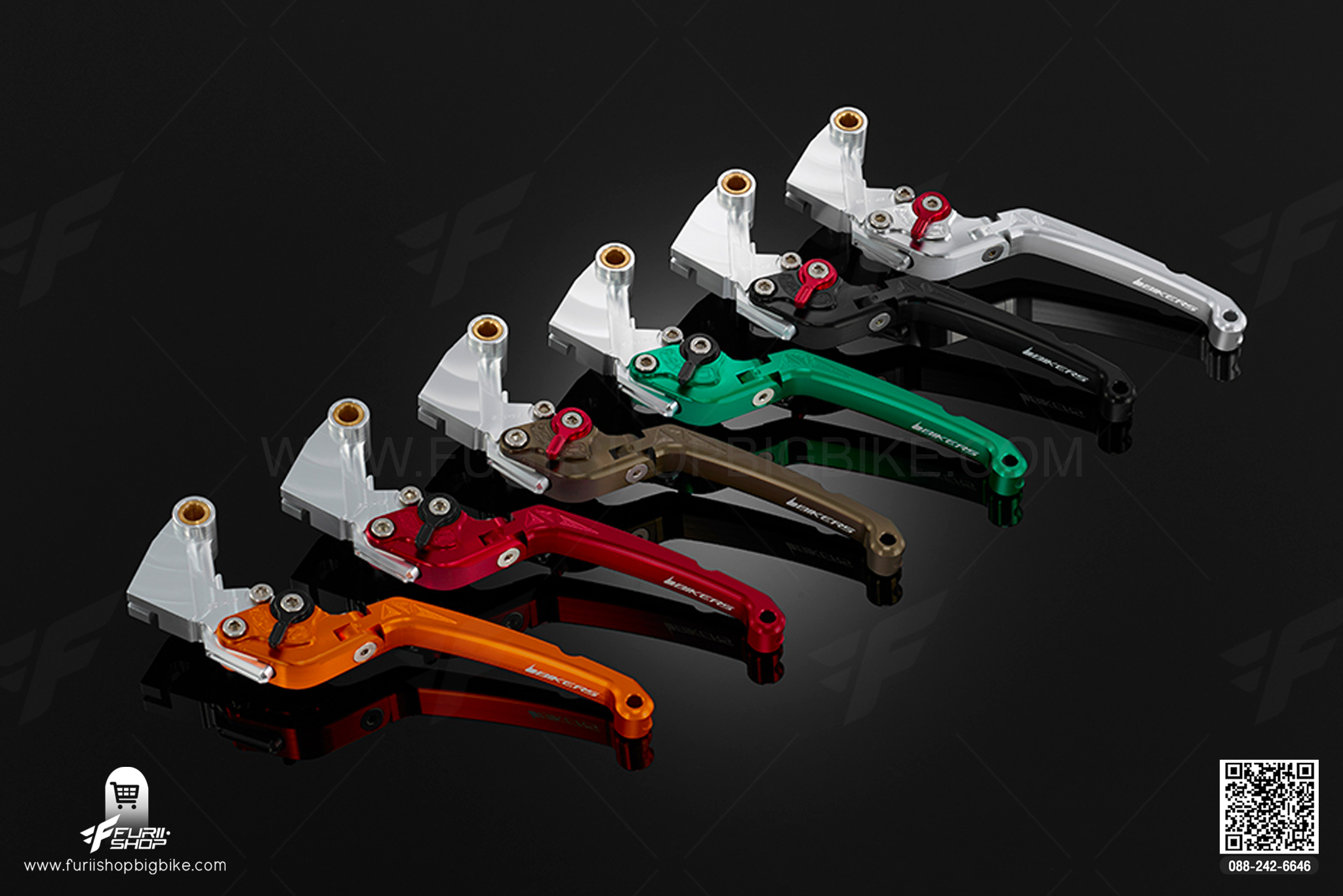 ก้านครัตช์ (Folding Adjustable Clutch Lever (Flat Surface)) Kawasaki D-Tracker (2015-2016)