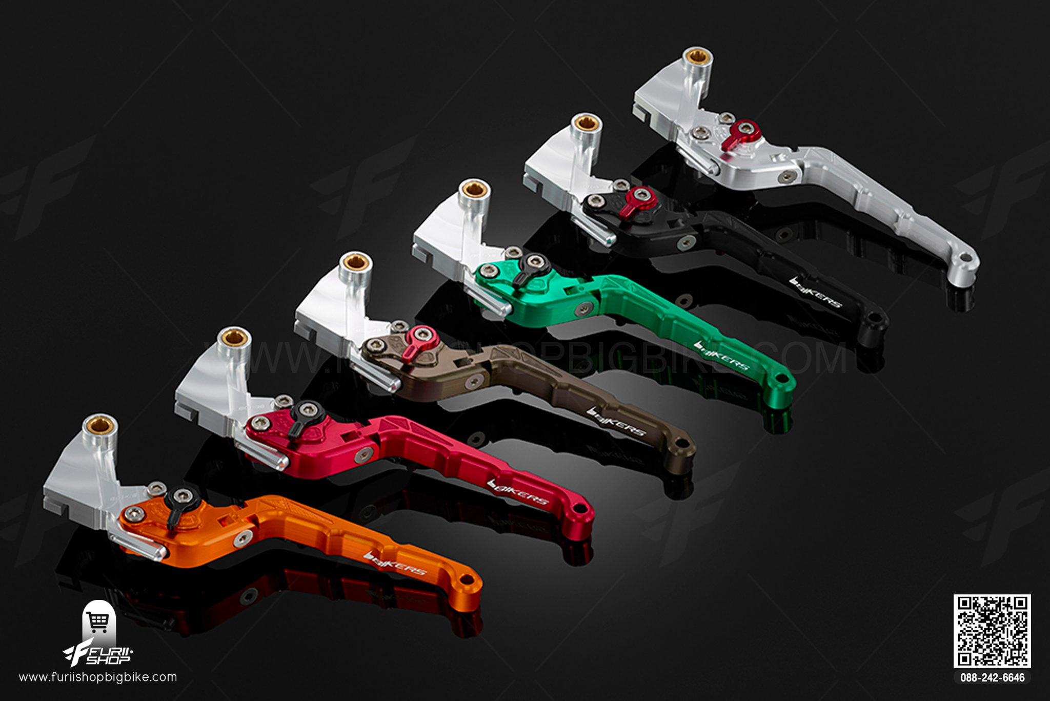 ก้านครัตช์ (Folding Adjustable Clutch Lever (Curved Surface) Kawasaki D-Tracker (2015-2016)