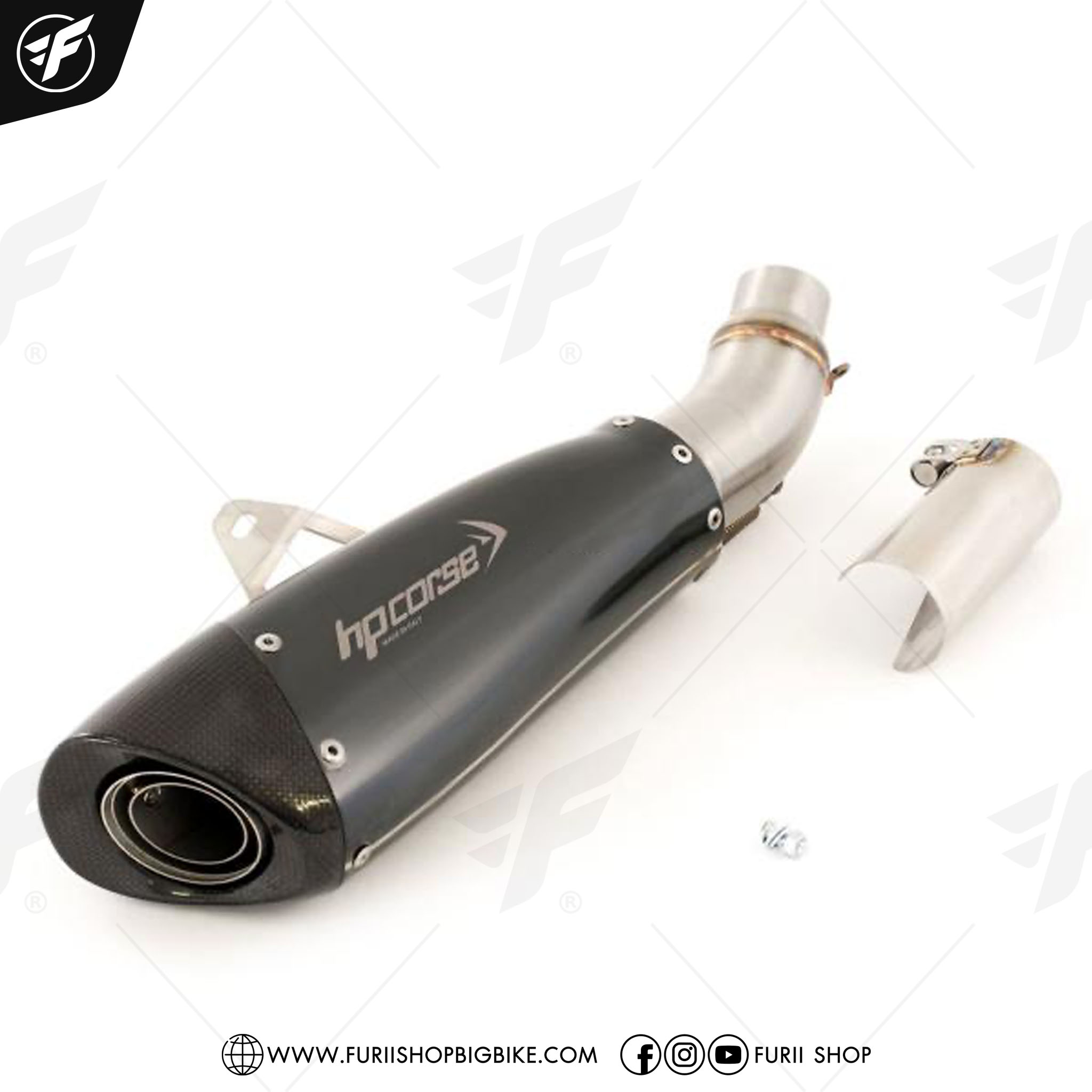 ท่อ HP CORSE SLIP ON EVO BLACK For Ducati Scramble800 Desert Sled 2017-2020