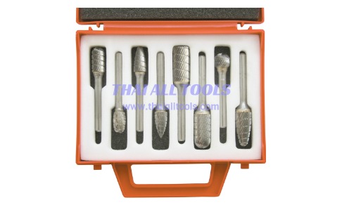 ชุดดอกเจียร์คาไบด์ 8ชิ้น/ชุด แกน 6mm INDUSTRIAL CARBIDE BURR SET CUT-9 KENNEDY