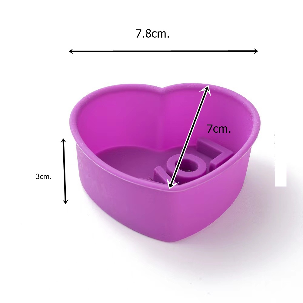 แม่พิพม์ซิลิโคน หัวใจ LOVE ราคา1ชิ้น สุ่มสีส่ง