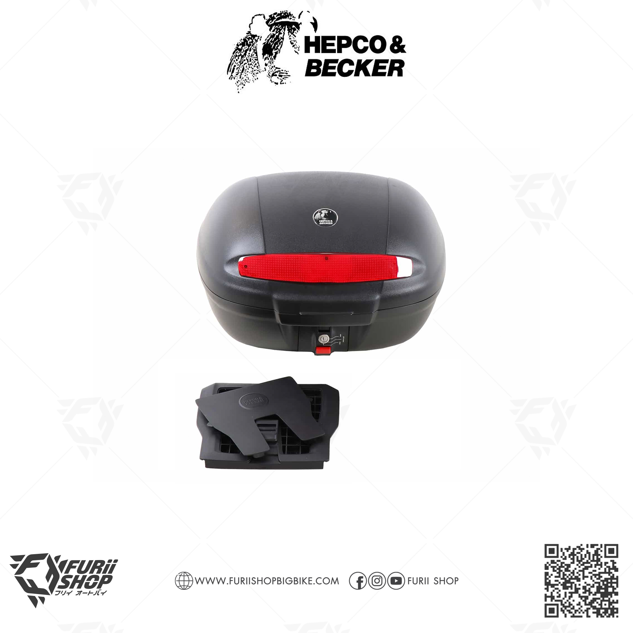 กล่องหลัง HEPCO & BECKER : Journey Top Case 50 incl. Universal Mounting Plate Black