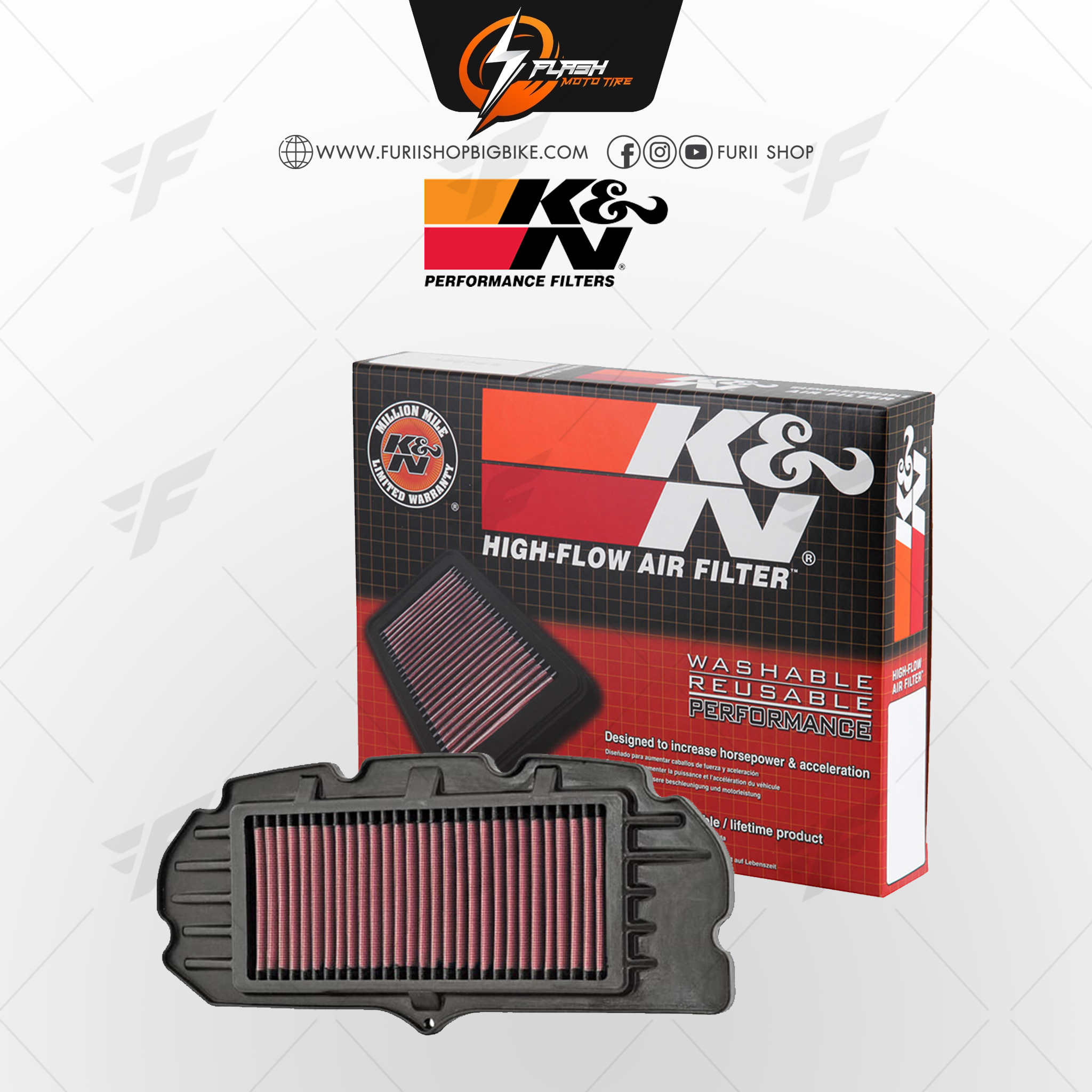 กรองอากาศ K&N สำหรับ SUZUKI