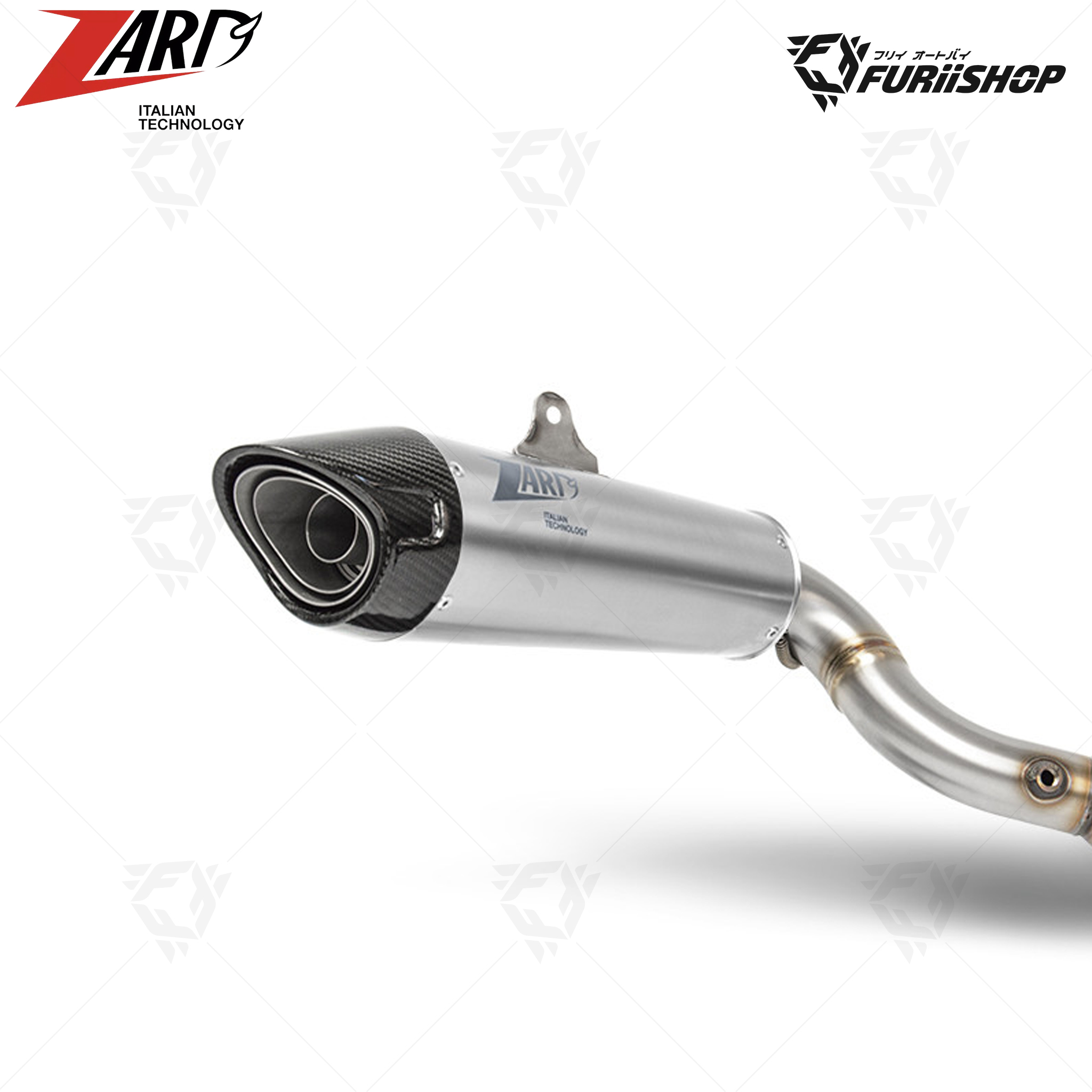 ท่อแต่ง Zard Slip - on Steel-Carbon for : Triumph Trident 660 2021-2024