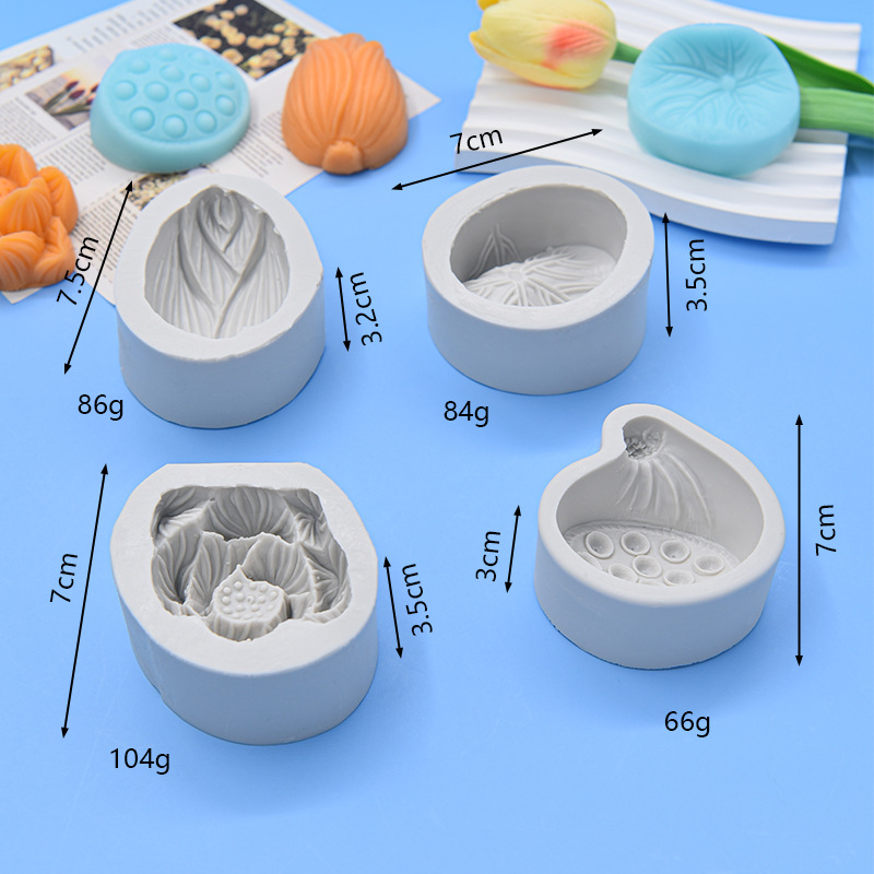 แม่พิมพ์ซิลิโคน พิมพ์ฟองดอง ดอกบัว เลือกแบบ