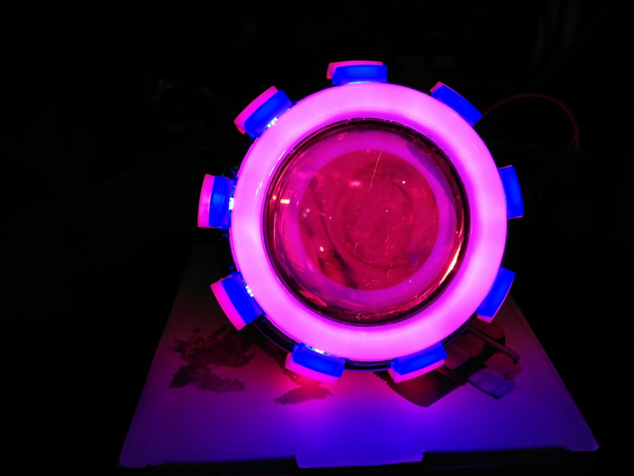 ไฟโปรเจคเตอร์มอเตอ์ไซค์ LED V.10 วงแหวน 3 ชั้น เหมาะสำหรับ มอเตอร์ไซค์,บิ๊กไบค์,รถยนต์ทุกรุ่น
