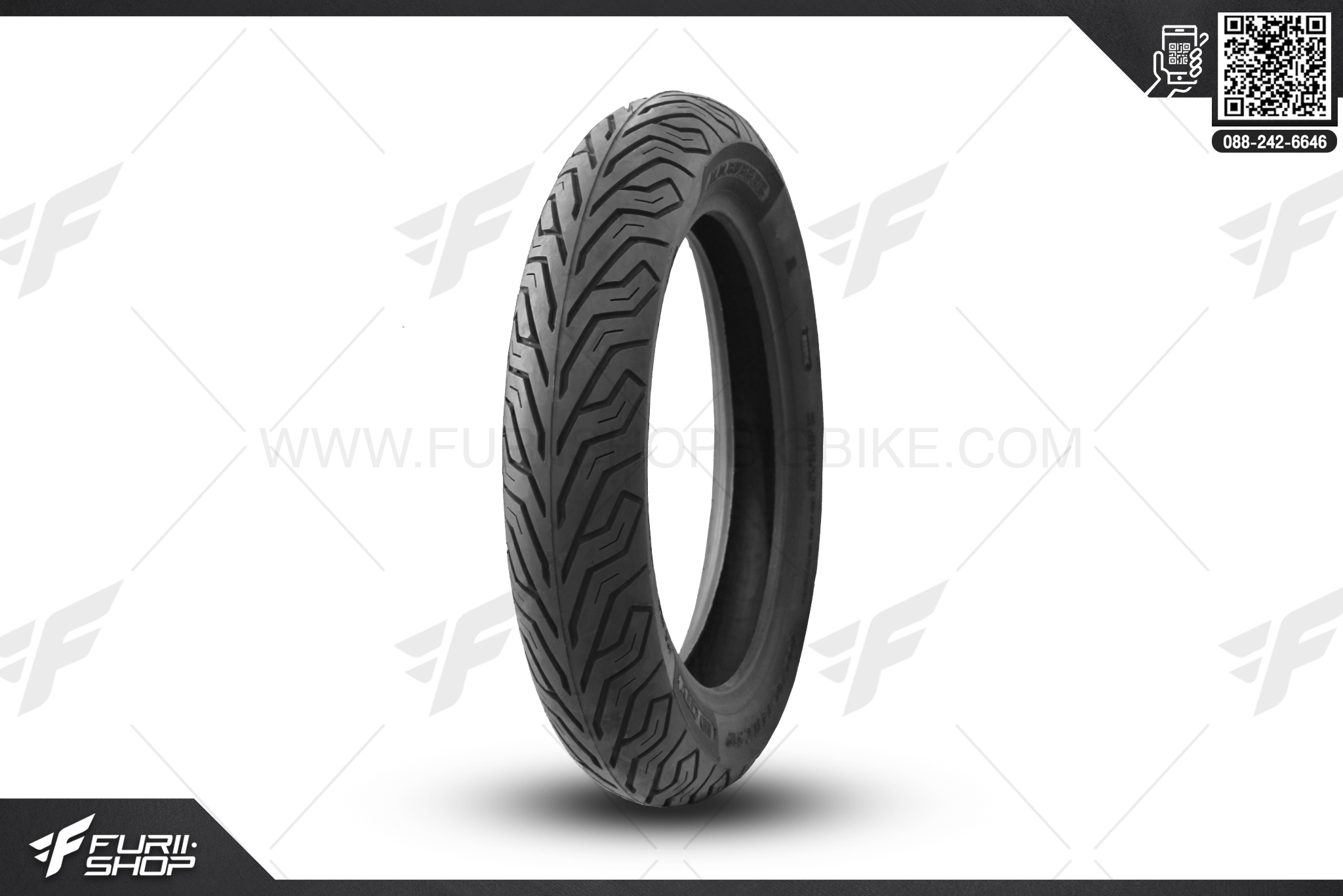 ยางมอเตอร์ไซค์ ND RUBBER ND CITY 90/90-14 46P F/R TL ยางบิ๊กไบท์ ยางBigbike Mototire