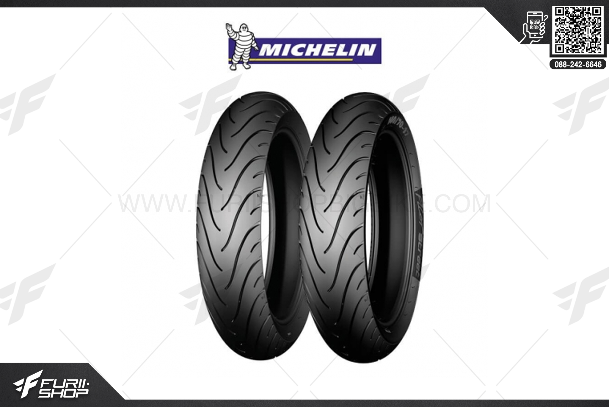 ยางมอเตอร์ไซค์บิ๊กไบค์ PILOT STREET RADIAL 180/55 ZR 17 M/C (73W) PILOT STREET RADIAL R TL>> Flash Moto Tire ยางมอเตอร์ไซต์ ยางบิ๊กไบท์ ยางBigbike Mototire