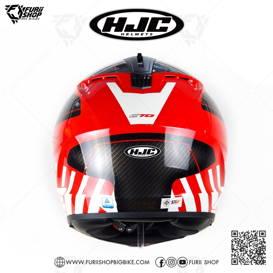 หมวกกันน็อคเต็มใบ(มีแว่นกันแดด) HJC C70 : KORO MC1