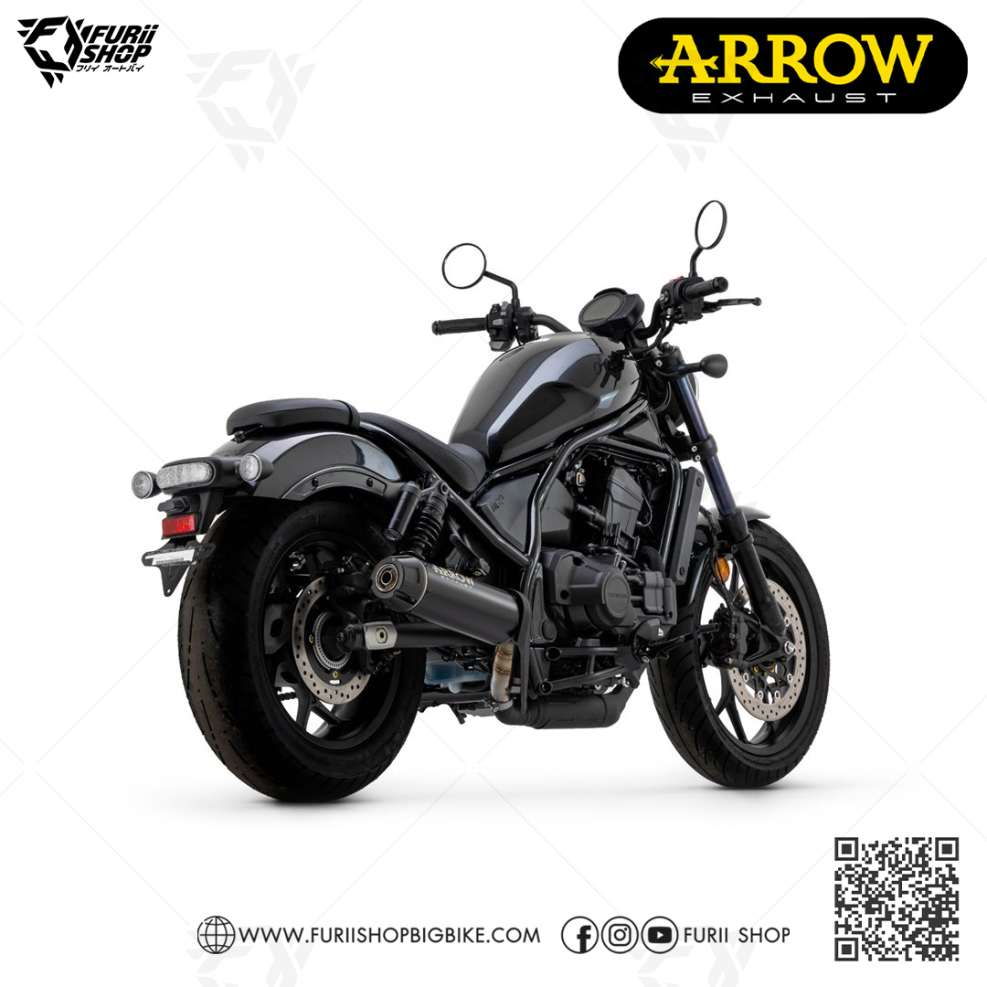 ท่อมอเตอร์ไซค์ Arrow slip on Vintage Dark-Carbon : for Honda Rebel 1100 2021-2022