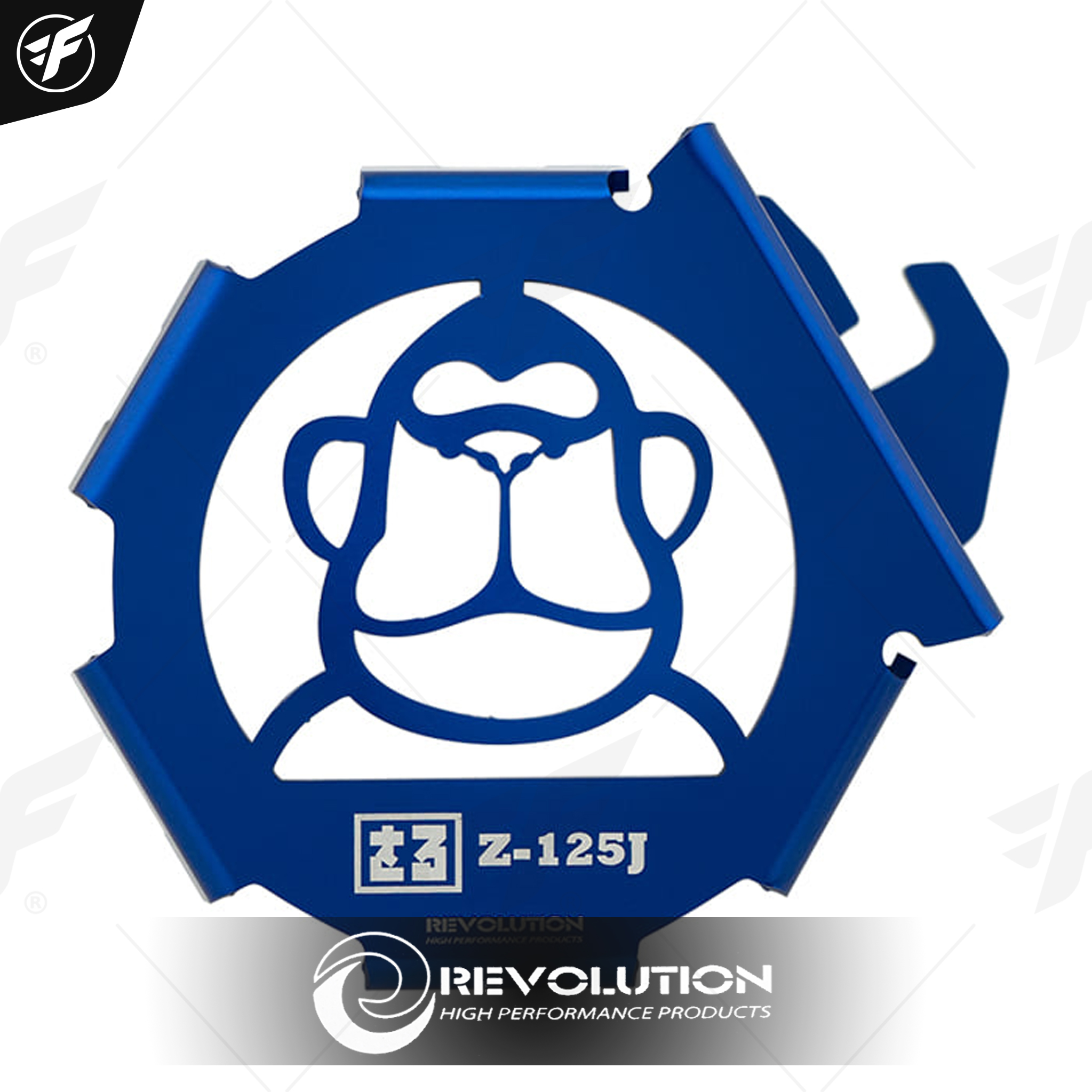 บังแตร (อลูมิเนียม) REVOLUTION MONKEY-125 น้ำเงิน (ไม่ถอดไฟหน้า)