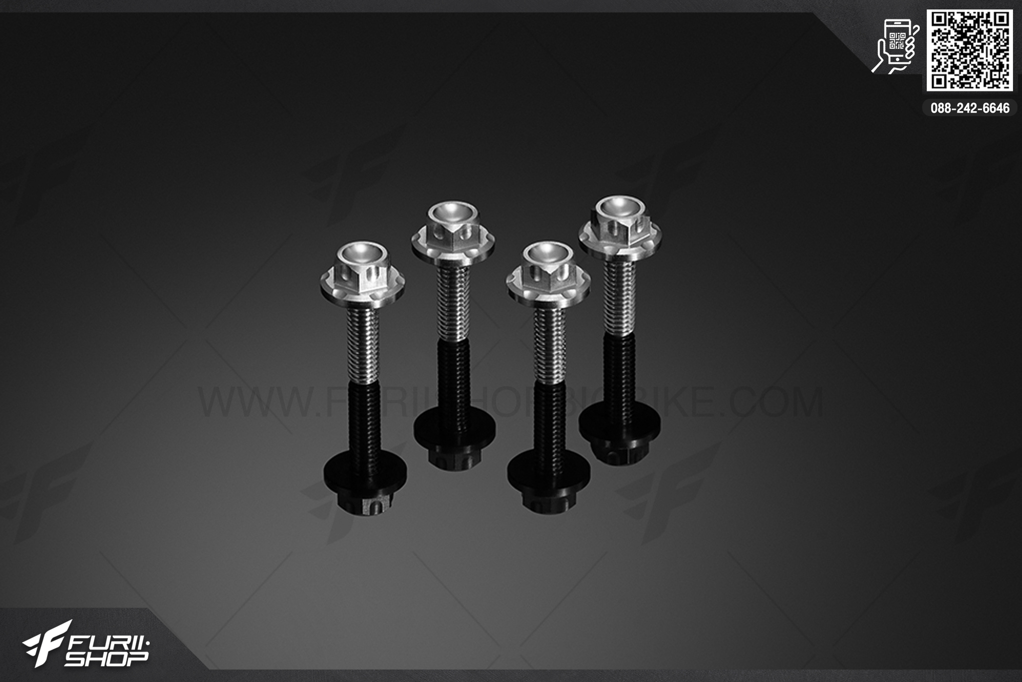 น็อตสแตนเลสบังลมหน้า (Stainless bolt set For windshield (4 Pieces)) Kawasaki Z900 ABS (2017-2019)