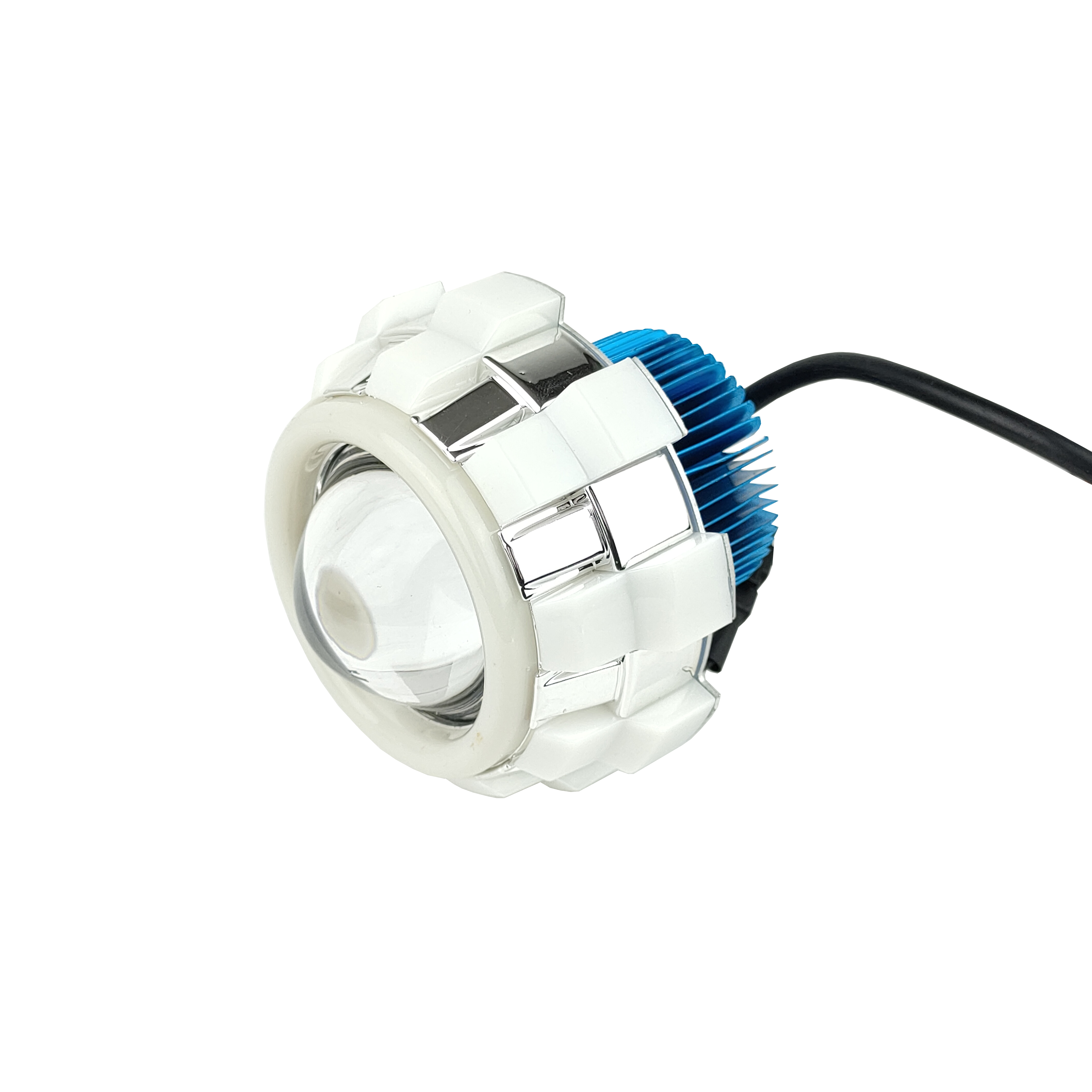 ไฟโปรเจคเตอร์มอเตอ์ไซค์ LED V.10 วงแหวน 3 ชั้น เหมาะสำหรับ มอเตอร์ไซค์,บิ๊กไบค์,รถยนต์ทุกรุ่น