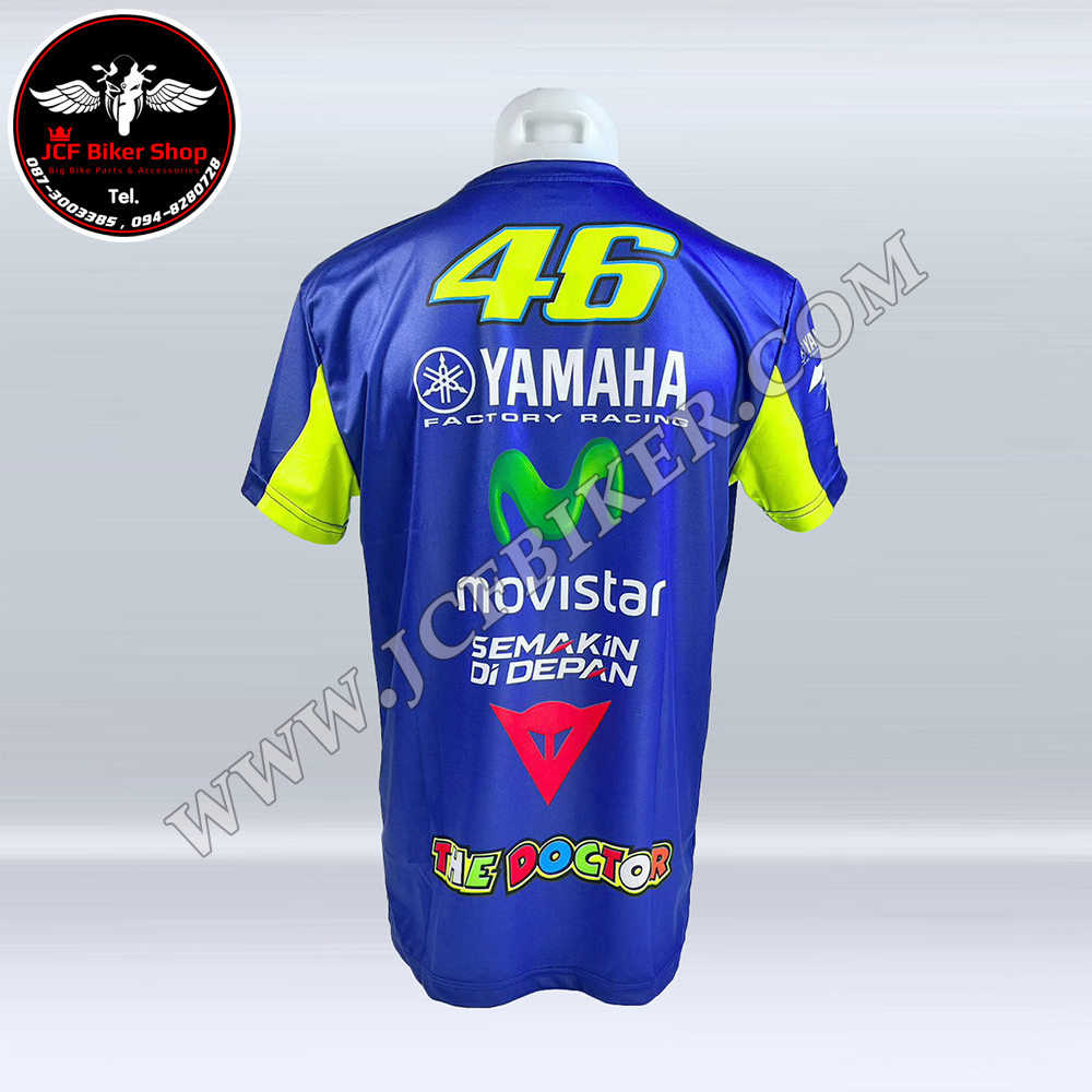 เสื้อยืดแขนสั้นคอกลม Yamaha 532 เนื้อผ้าไมโคไฟเบอร์ มีประสิทธิภาพในการซับเหงื่อสูงแห้งเร็ว