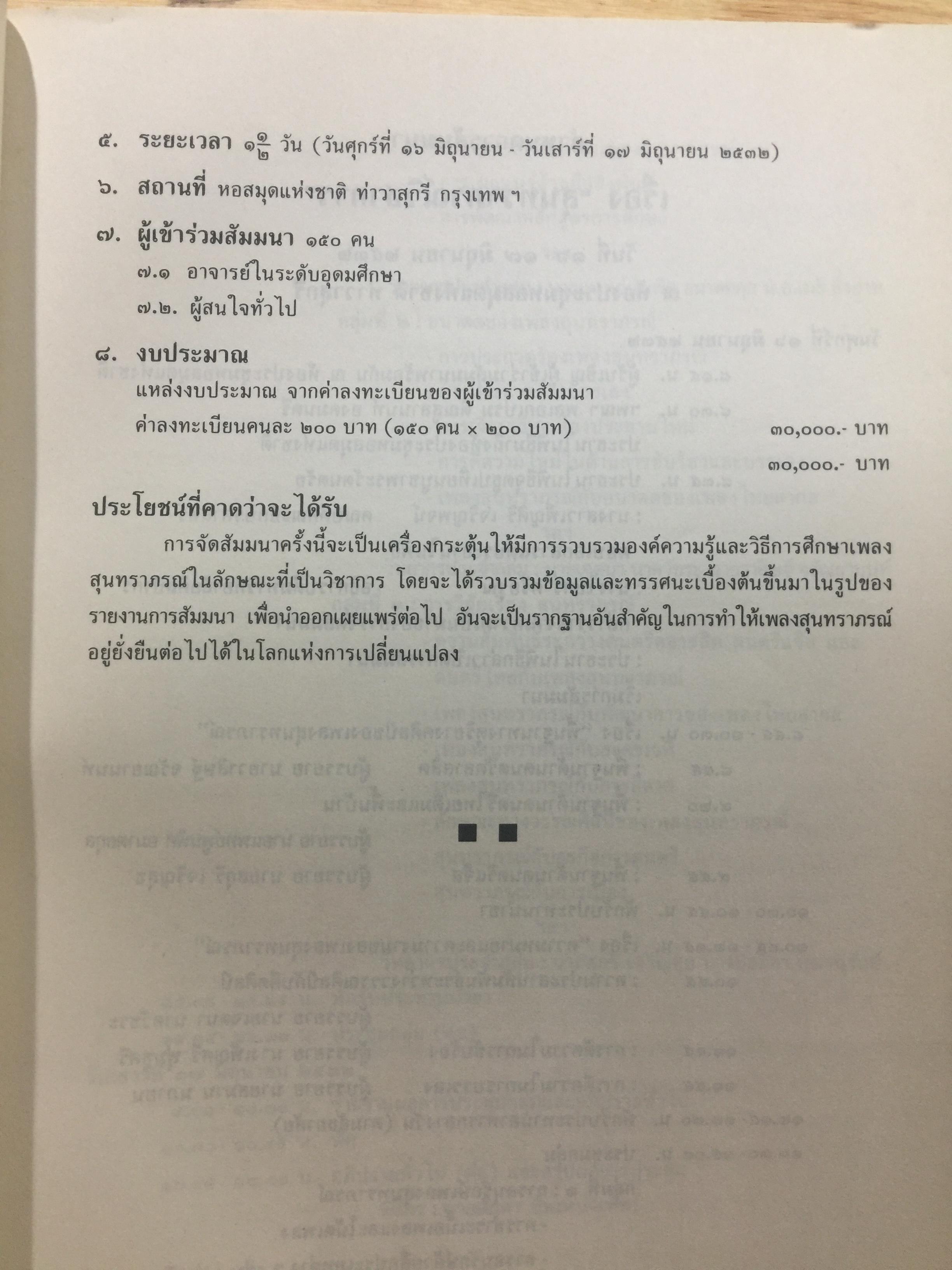 สุนทราภรณ์วิชาการ. บทความจากการสัมมนาสุนทราภรณ์วิชาการ ในวาระครบรอบ 50 ปี คณะดนตรีสุนทราภรณ์ จัดทำโดย คณะอักษรศาสตร์ มหาวิทยาลัยศิลปากร หอสมุดแห่งชาติ กรมศิลปากร และโรงเรียนสุนทราภรณ์การดนตรี 7 กก.