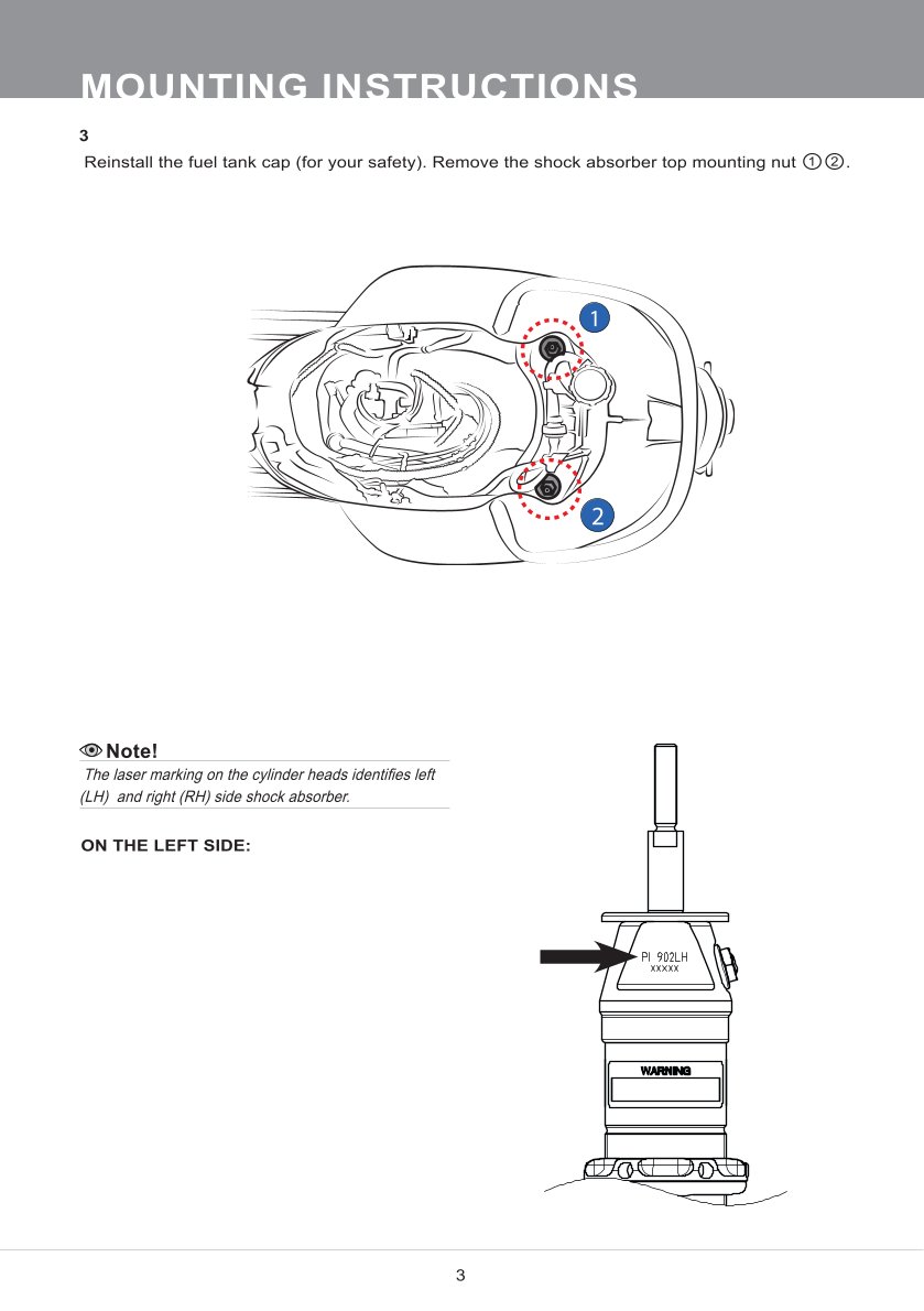 โช๊คหลังแต่ง Ohlins PI902 For Vespa GTS300 ปี 2019-2022