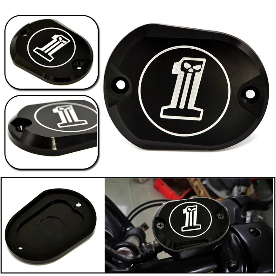 ฝาครอบปั้มเบรคบน H-D XLH Master เหล็ก883 1200 Sportster