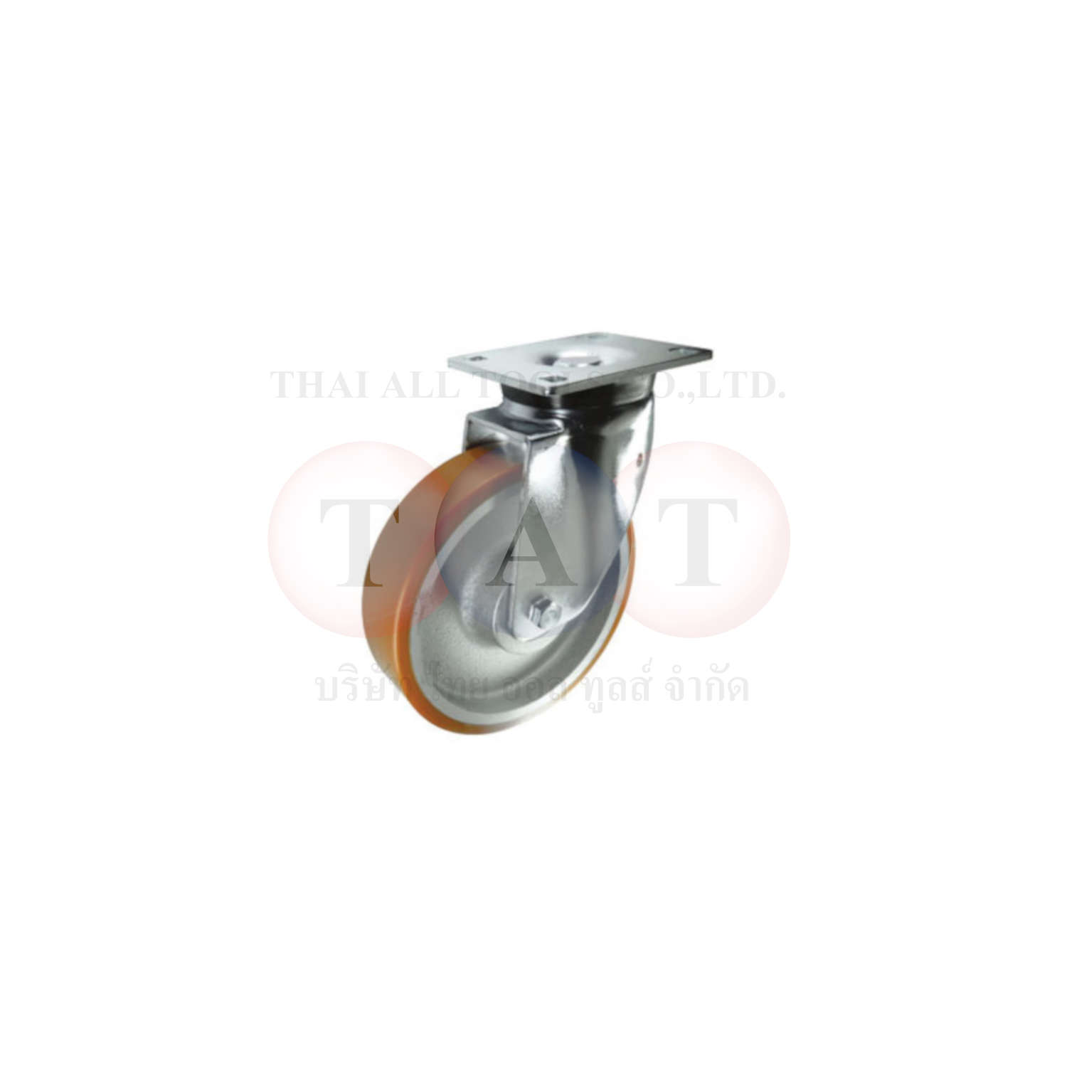 Atlas Workholders.SWIVEL PLATE 150mm POLYURETHANE TYRE