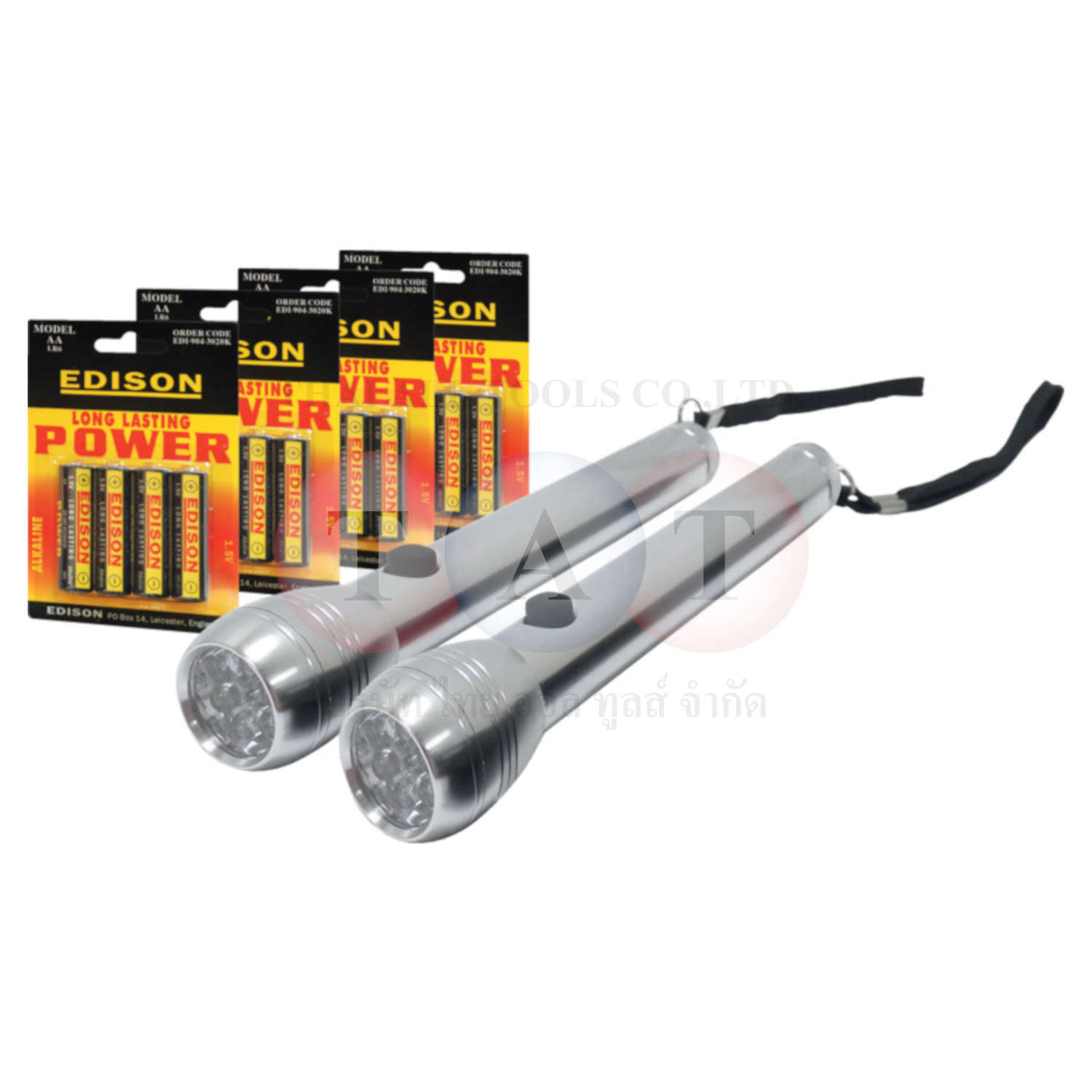 ไฟฉาย Edison.2 x LED Aluminium Torches Kit