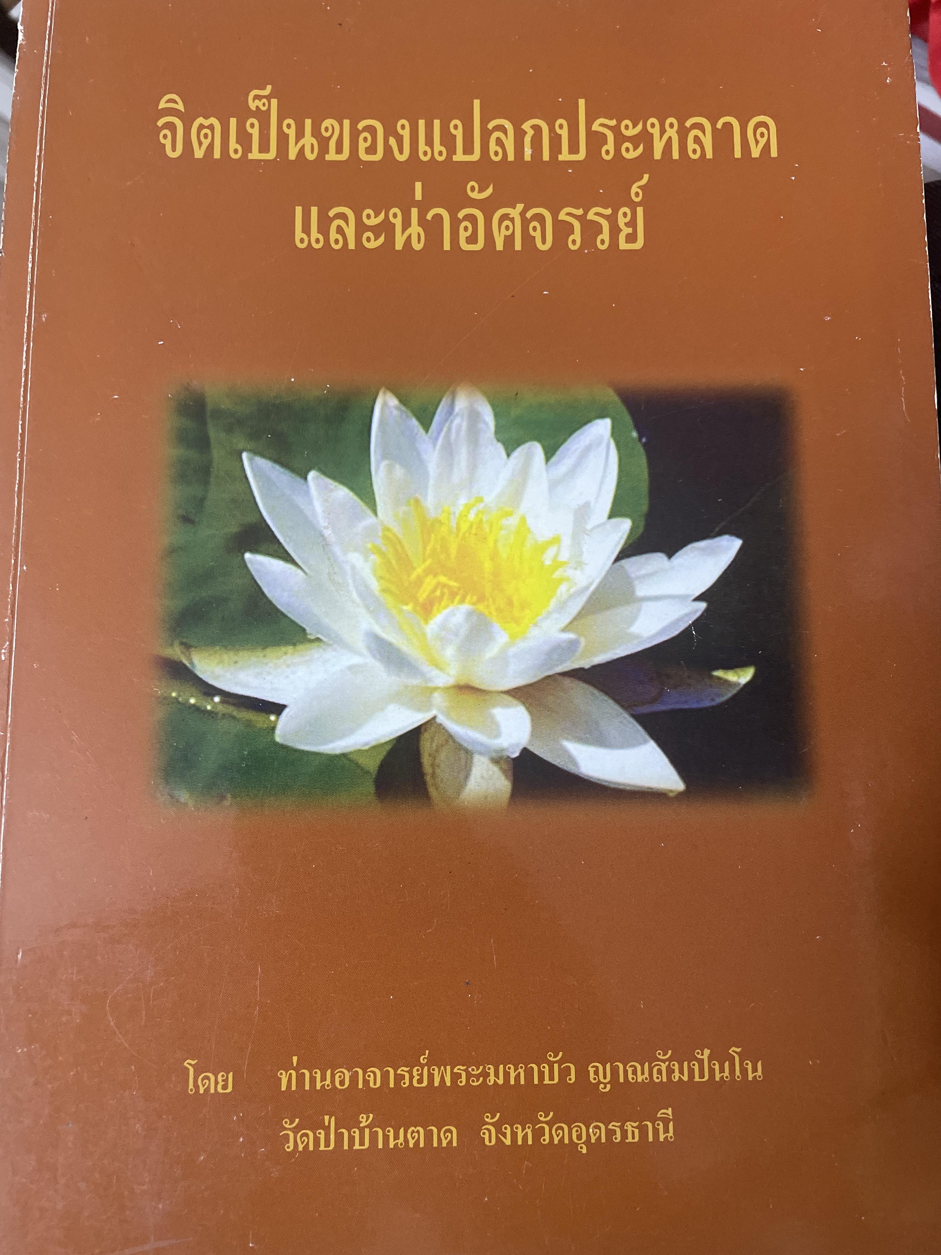หนังสือ จิตเป็นของแปลกประหลาดและน่าอัศจรรย์. รวมพระธรรมเทศนาของท่านพระอาจารย์มหาบัว ญาณสัมปันโน วัดป่าบ้านตาด จังหวัดอุดรธานี 4,500 กรัม