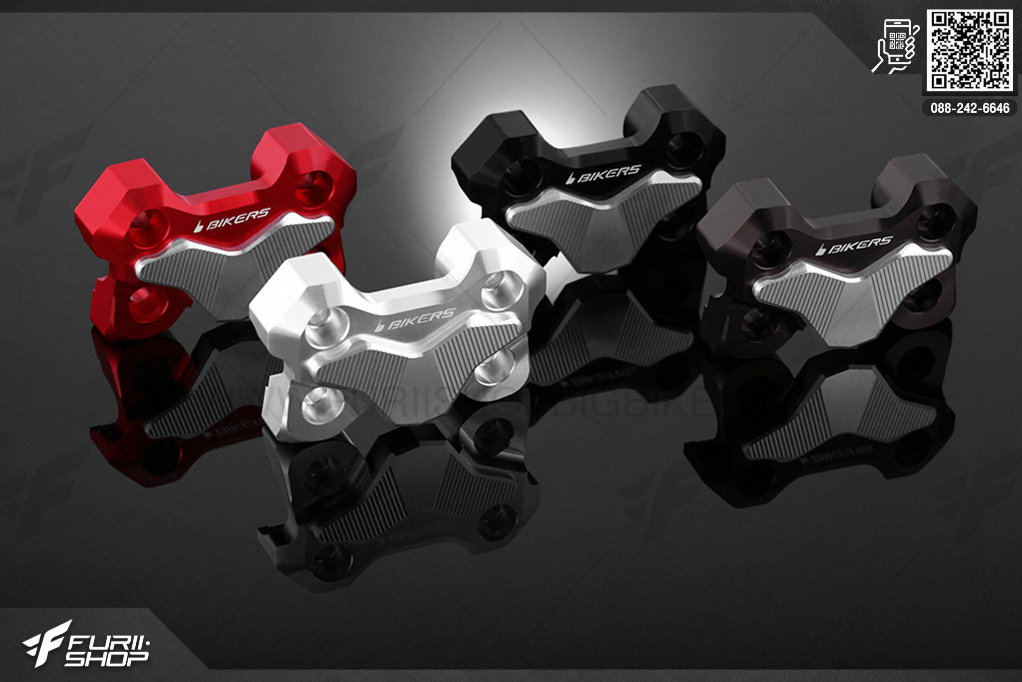 ตุ๊กตาแฮนด์ (Bar Clamp set OD.22.2 mm) Bikers ฮอนด้า Honda PCX 150 (2016-2017)