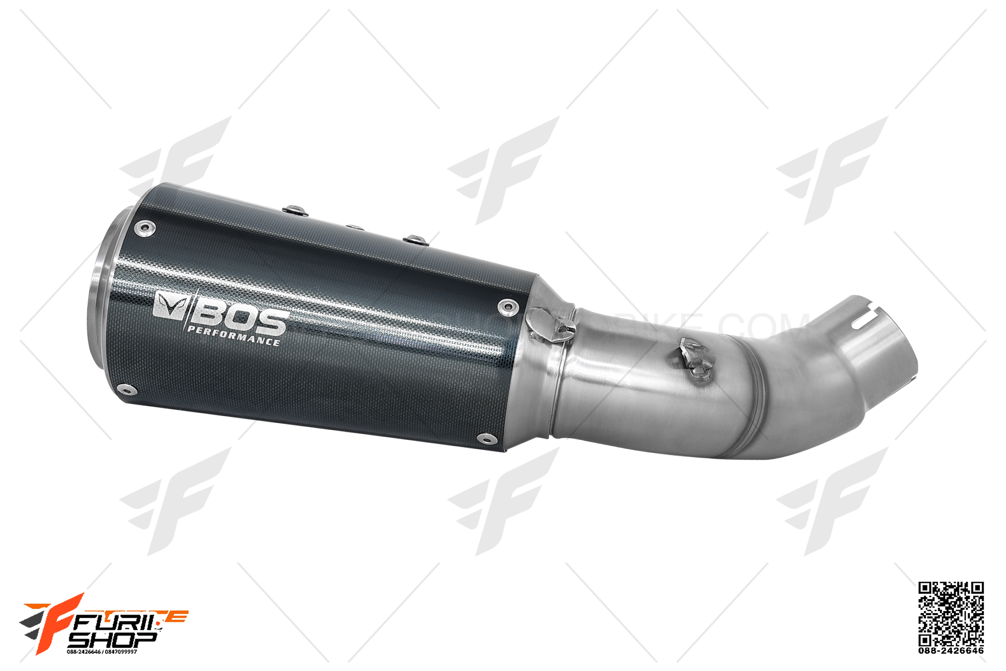 ท่อมอเตอร์ไซค์ BOS SSEC RR CARBON STEEL SLIP-ON FOR KAWASAKI Z900 ท่อแต่ง ท่อสูตร ท่อบิ๊กไบค์ ท่อBigbike ท่อไอเสีย