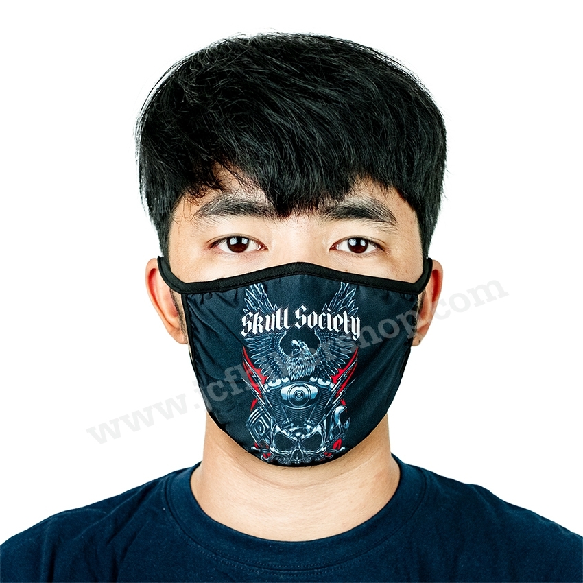 ผ้าปิดจมูกลายHDกันมลภาวะผ้านาโนแห้งไวมีที่เปลี่ยนแผ่นกรองลวดลายคมชัด #10