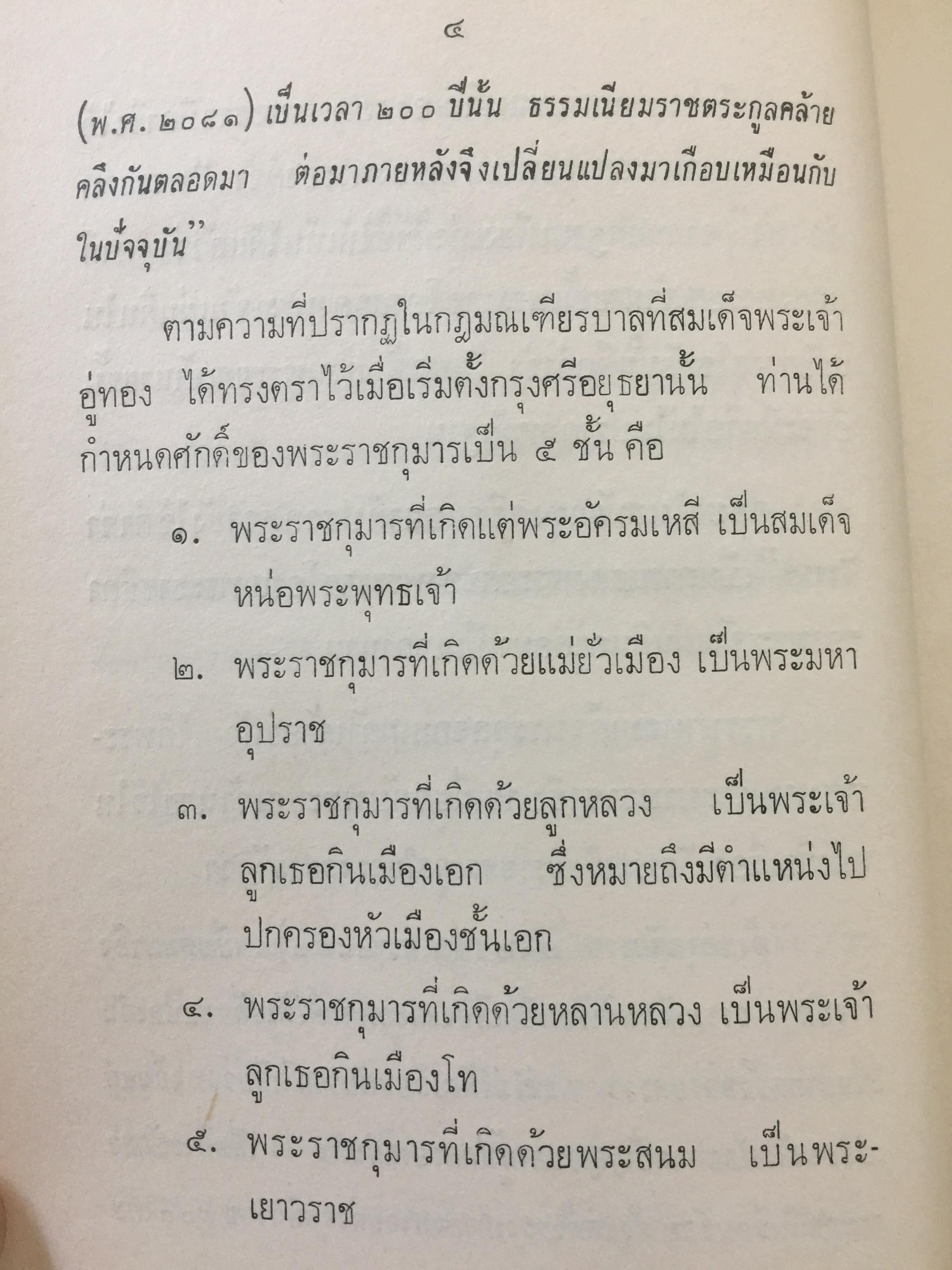 ฐานันดรศักดิ์แห่งพระราชวงศ์ของไทย. คณะกรรมการหน่วยค้นคว้าเผยแพร่ศิลปและวัฒนธรรมไทย. ของสำนักพระราชวัง จัดพิมพ์ 0 กก.