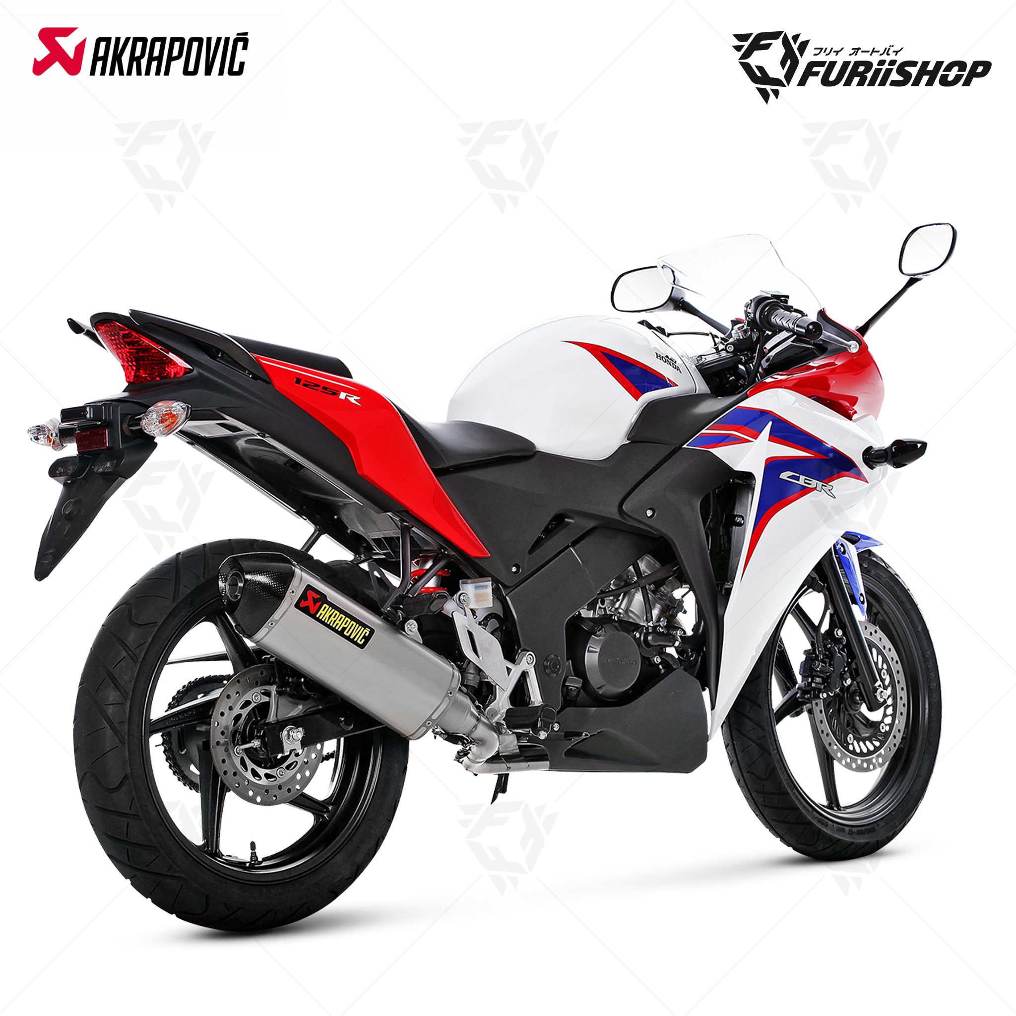 ท่อแต่ง Akrapovic Slip On - Stainless (For Exhibition only) : for Honda CBR150R 11-18