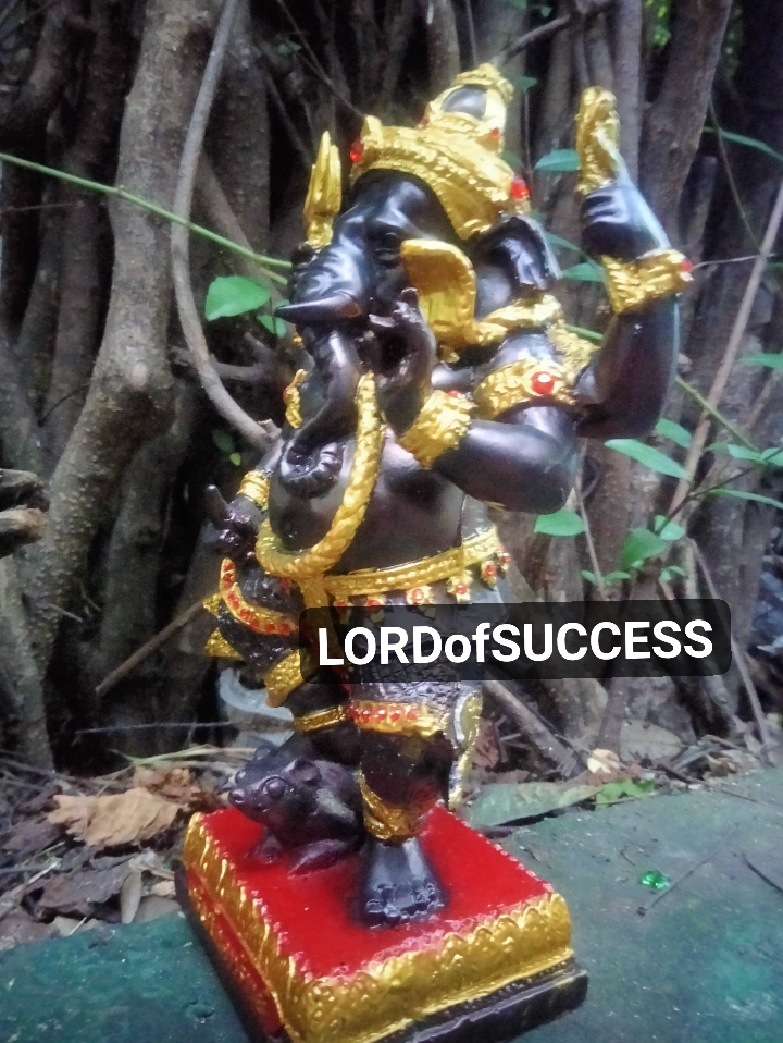 พระพิฆเนศ ปางประทานพร องค์สีดำแสดงถึงพลังความสำเร็จที่มากล้น สูง 10 นิ้ว