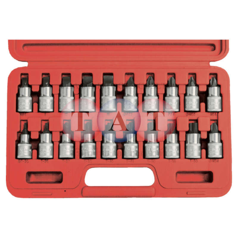 Kennedy-Pro.MECH TORX & S/DRIVE BIT SET 1/2" SQ DR 20 PC