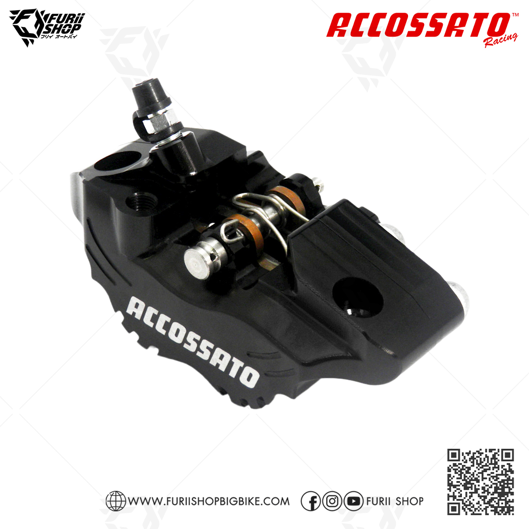 ปั้มล่าง Accossato Radial Brake 4P Caliper CNC (Mini GP, Scooter, Vespa) (PZ014N-SX-ST)