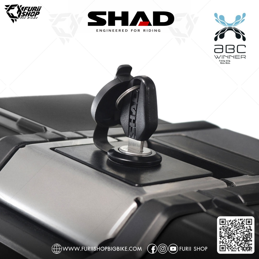 กล่องหลัง SHAD TR55 Black ขนาด 55 ลิตร (สามารถเก็บหมวกกันน็อคได้ 2 ใบ)