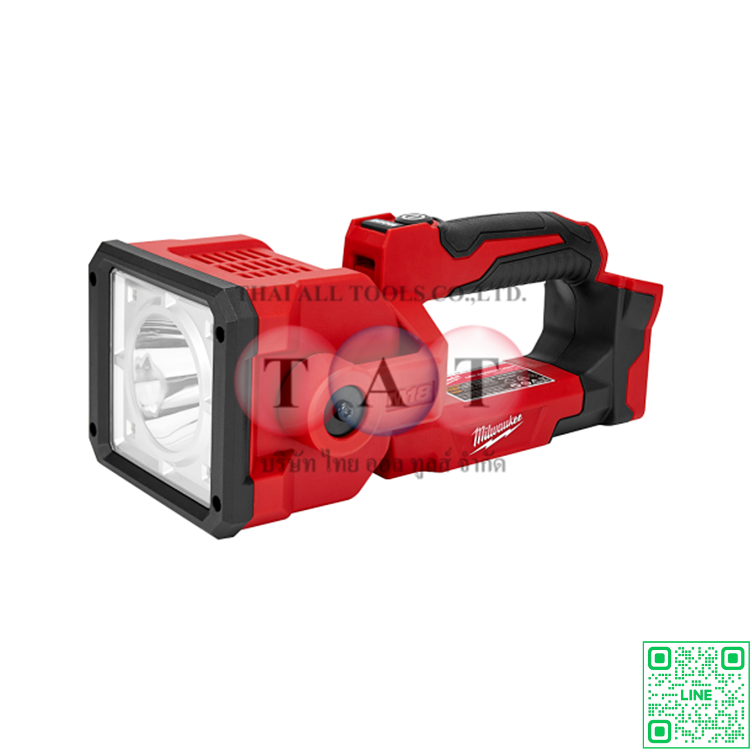 Milwaukee M18 SLED-0 ไฟฉายค้นหา LED ไร้สาย 18V | ความสว่างสูงสุด 1,250 ลูเมน