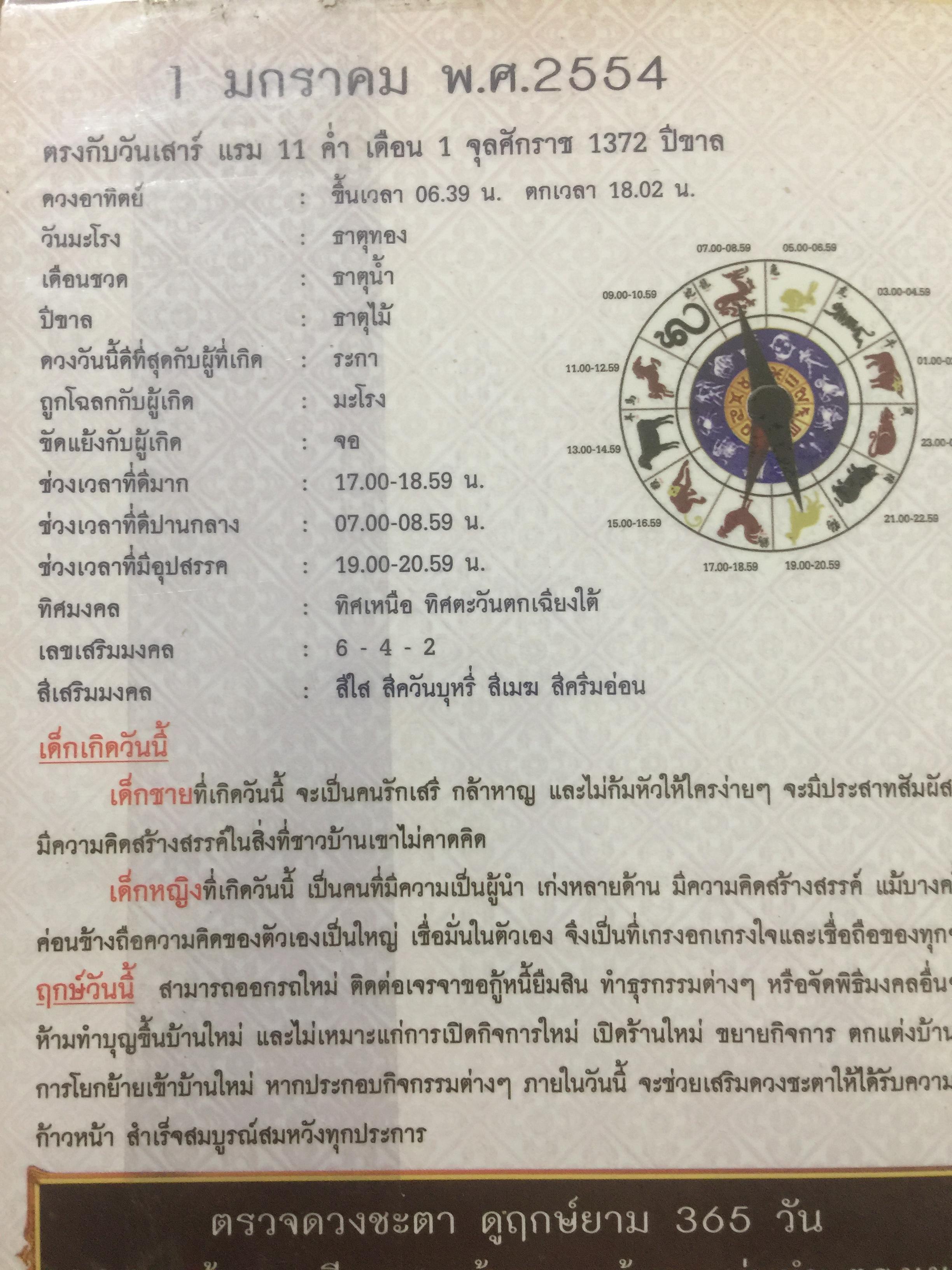 คัมภีร์ โหร ฤกษ์ยาม อภิมหามงคล 2554. ตรวจดวงชะตาแบบวันต่อวัน ติดต่อกันตลอดทั้งปี เหมือนมีคัมภีร์ชี้นำทางชีวิต อาจารย์ ตุลา พรหมญาณ 0 กก.