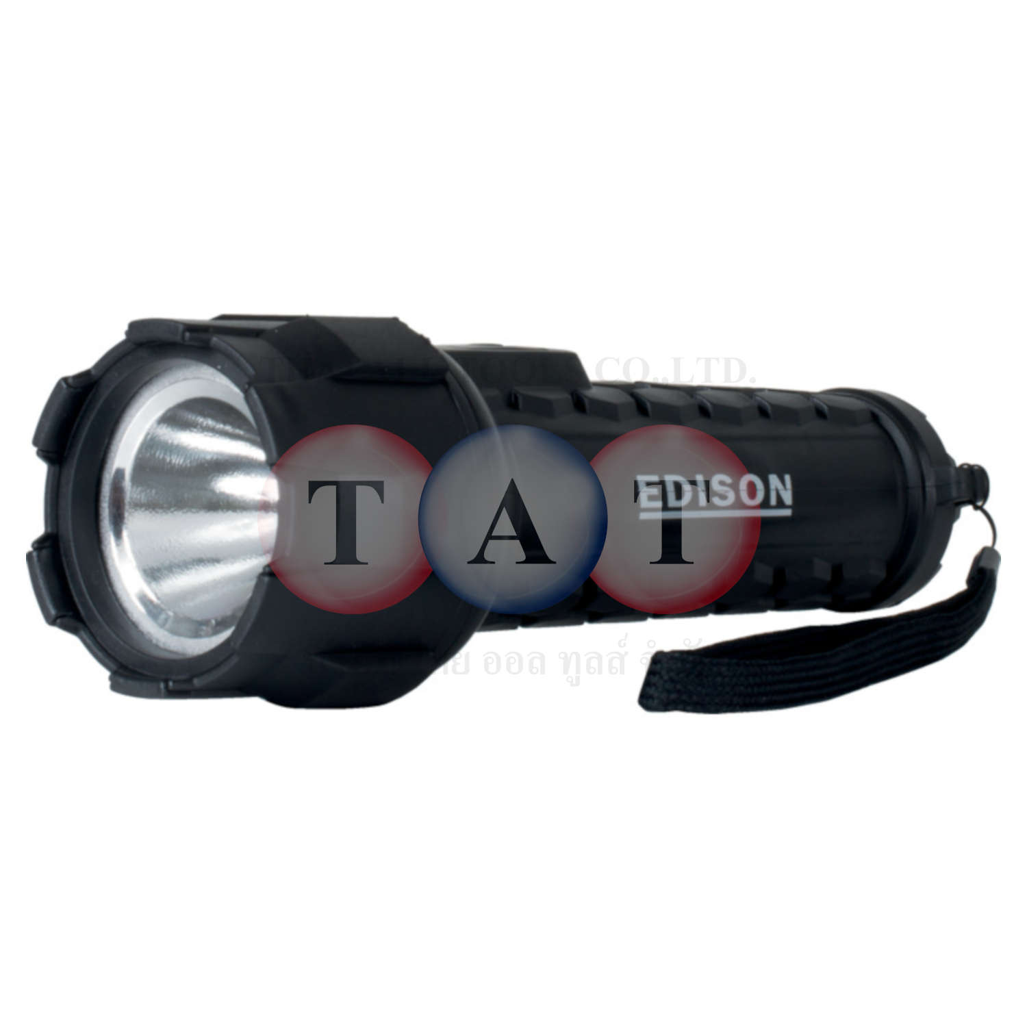 Edison.EWT003 - Rubber LED Waterproof Torch 3W CREE LED, 2x D Batteries