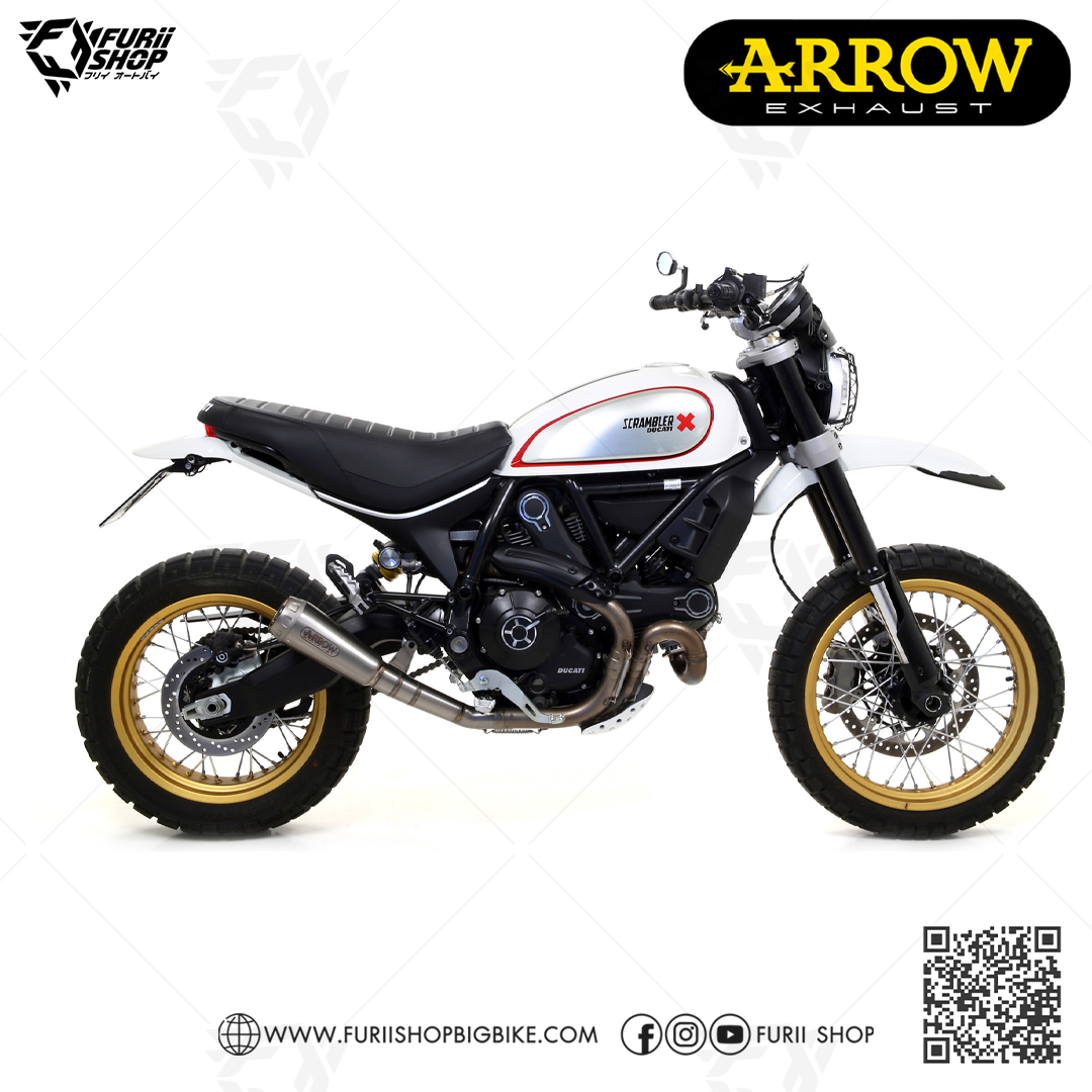 ท่อมอเตอร์ไซค์ Arrow Slip on Moto GP Titanium (LP) : for Ducati Scramble800 Desert Sled 2017-2020