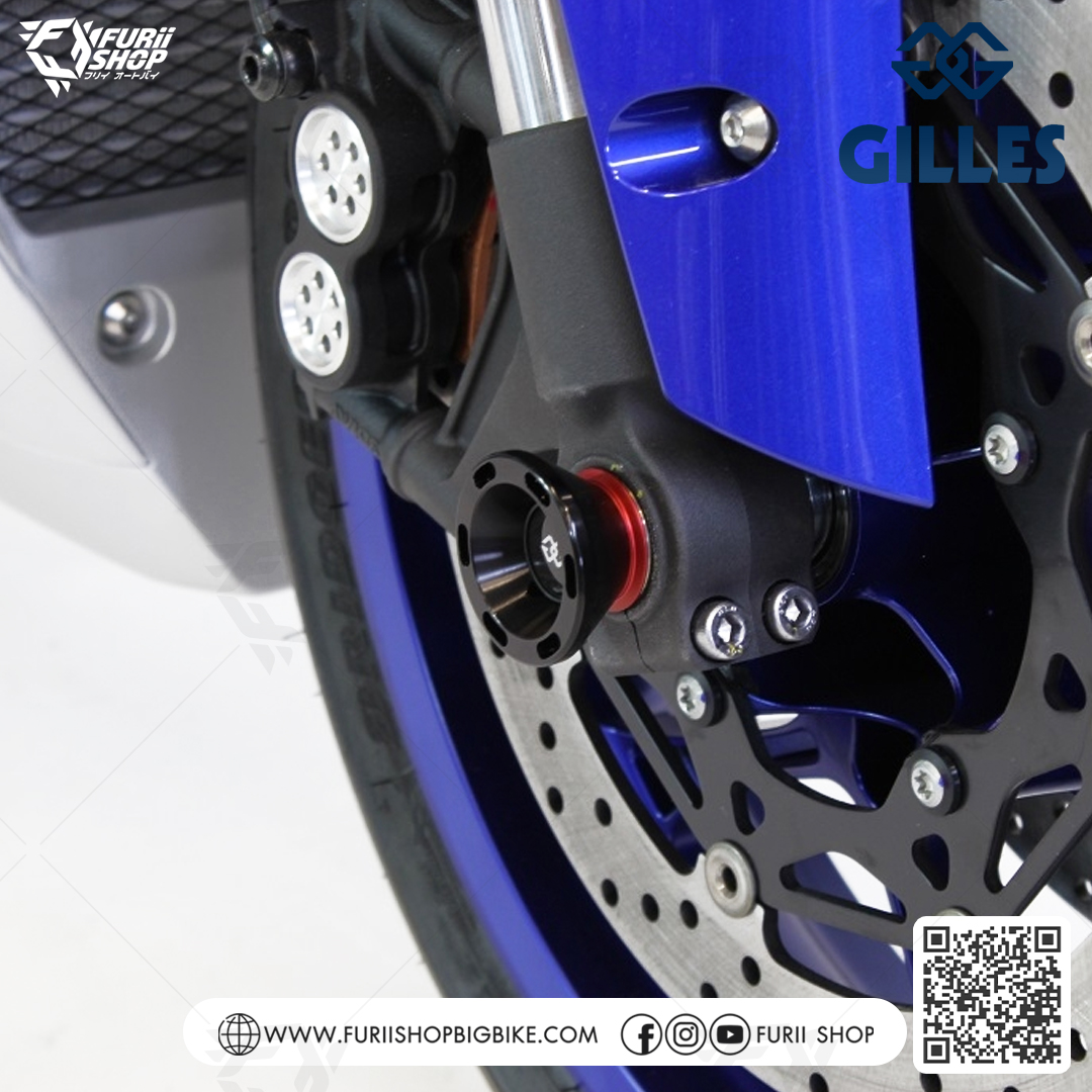 กันล้มหน้าปากแตร Gilles tooling Front Axle Protector : for Yamaha R6 2006-2016