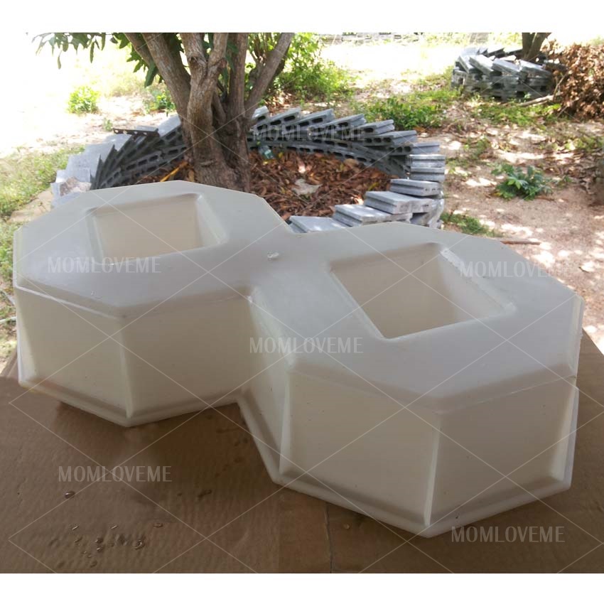 แม่พิมพ์บล็อคคอนกรีต ลาย8เหลี่ยม ขนาด 40x20x8 cm